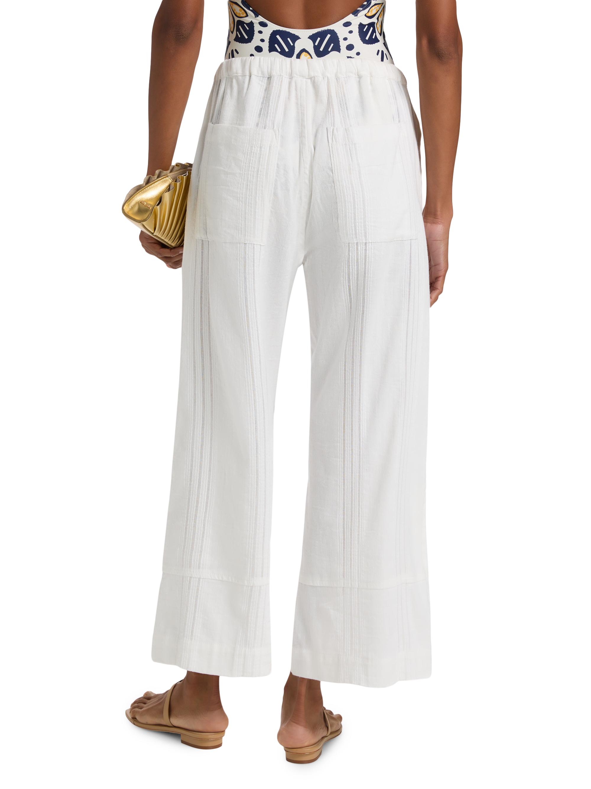 lemlem Women's Desta Cotton Drawstring Pants - Abira White | Thumbnail 5