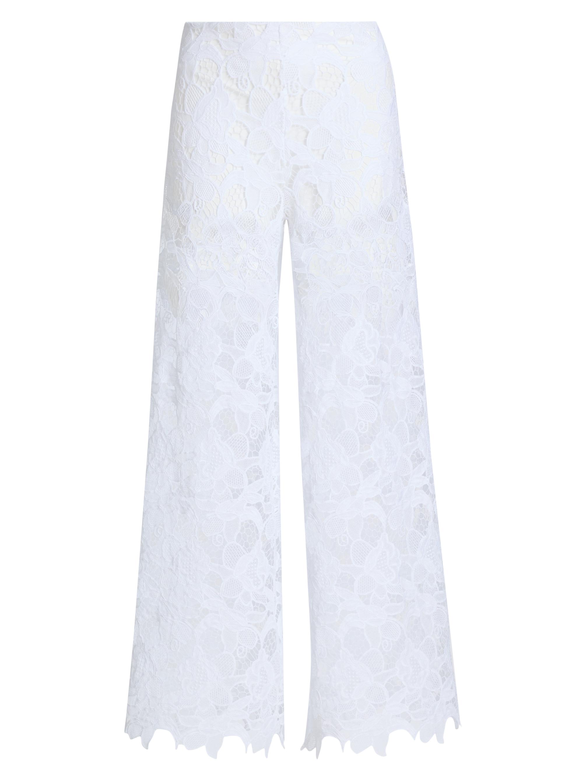 Chiara Boni La Petite Robe Women's Emilka Lace Wide-Leg Pants - White