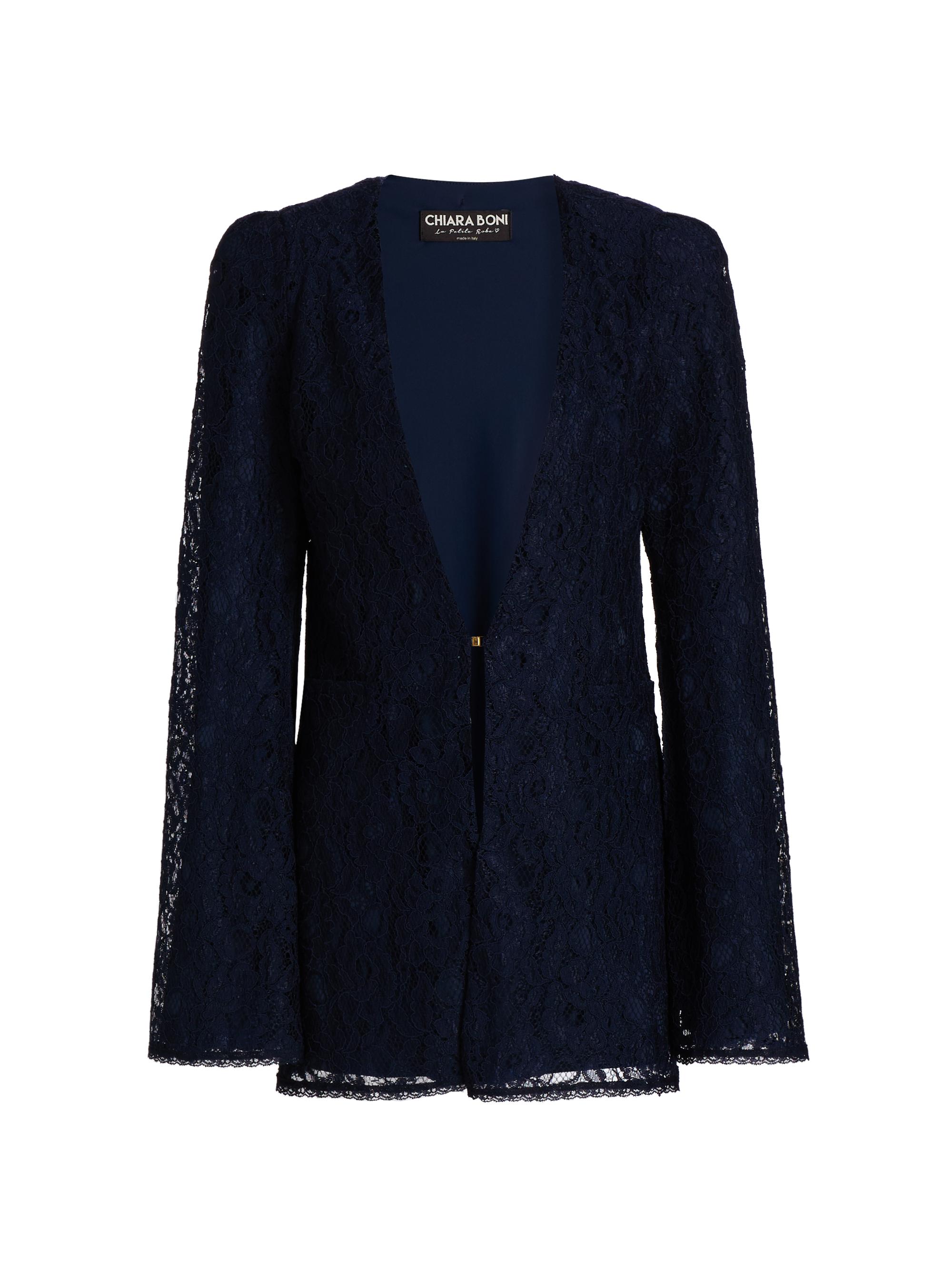 Chiara Boni La Petite Robe Women's Ewelin Lace Blazer - Dusk Blue