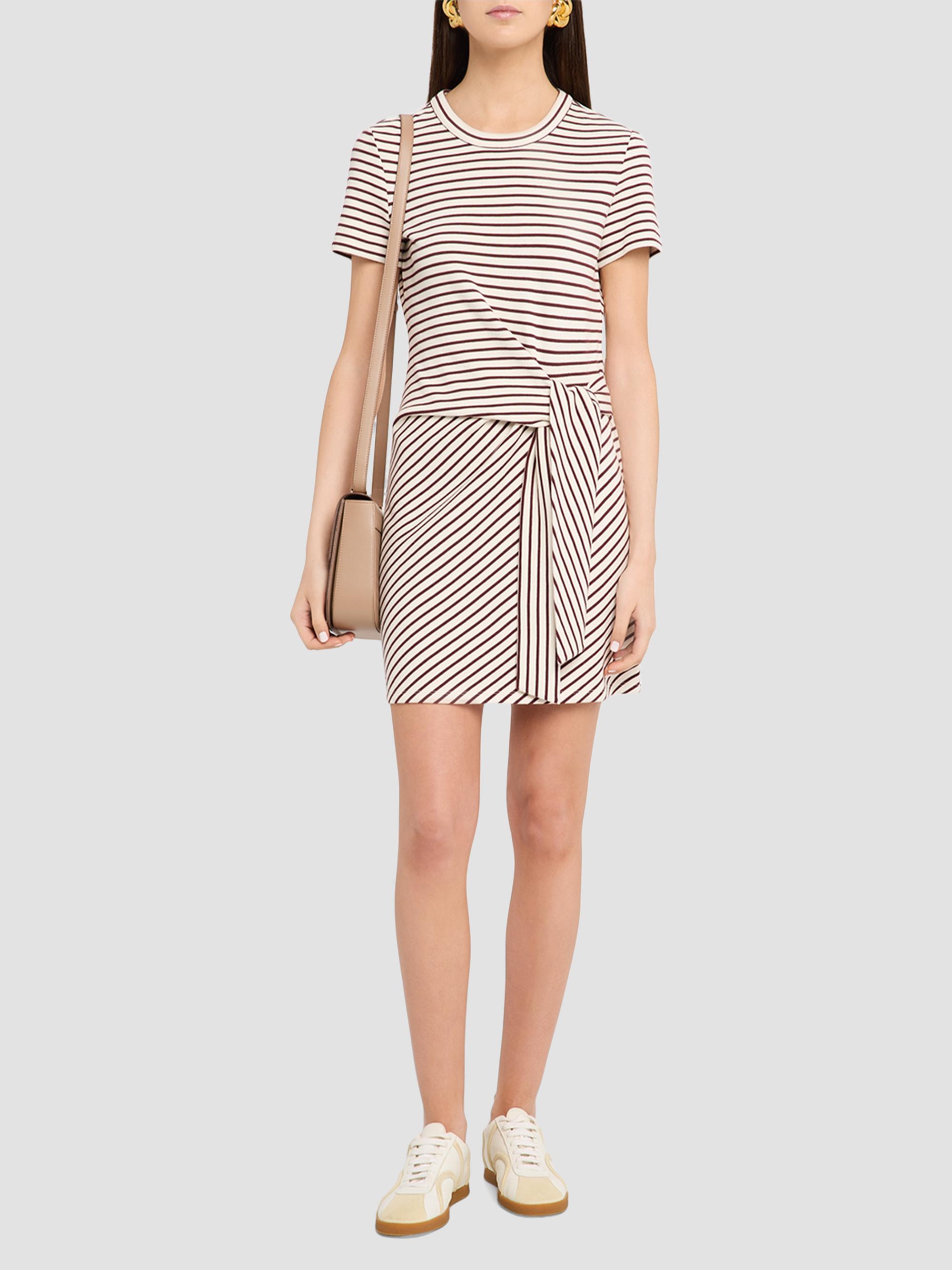 Veronica Beard Women's Elvaris T-Shirt Mini Dress - Dove Raisin | Thumbnail 2
