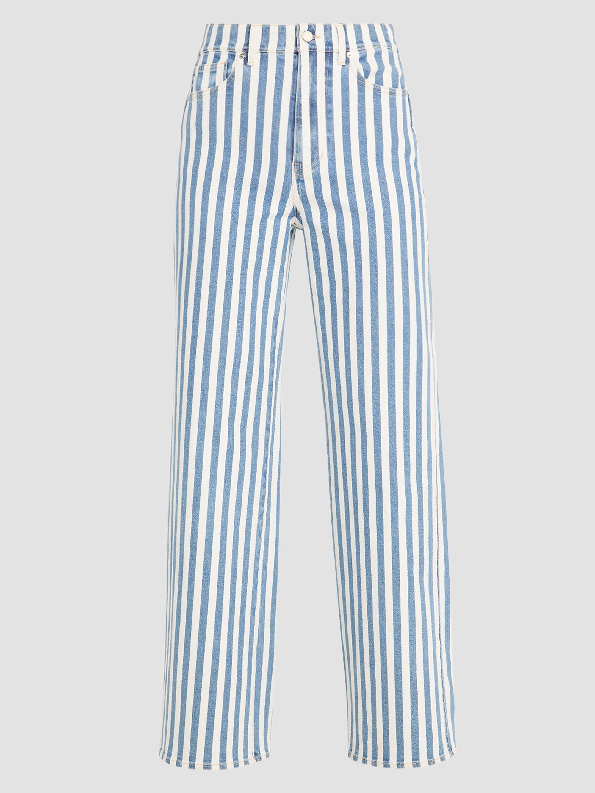 Veronica Beard Women's Taylor High-Rise Striped Jeans - Saltwater Stripe