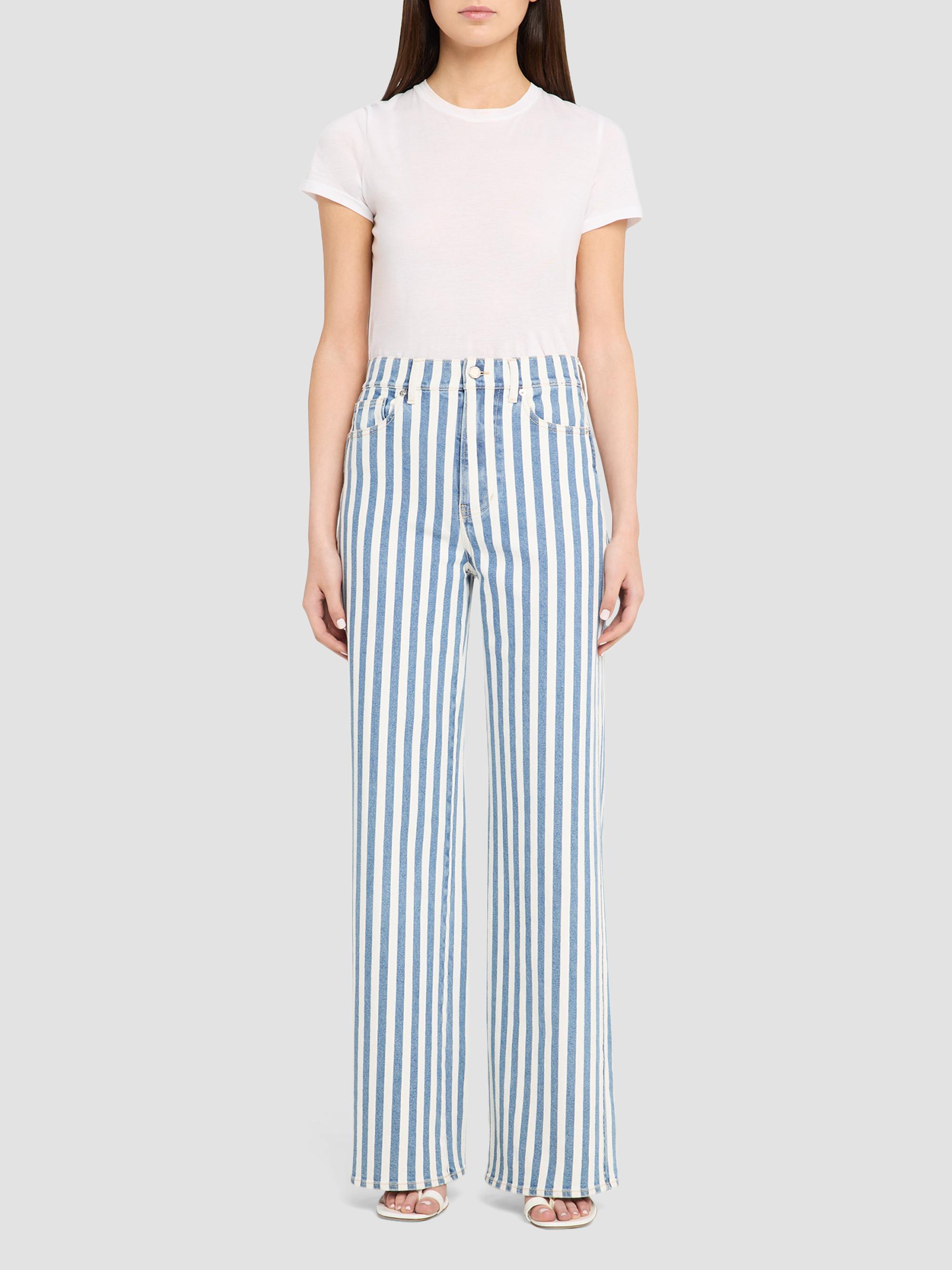 Veronica Beard Women's Taylor High-Rise Striped Jeans - Saltwater Stripe | Thumbnail 2