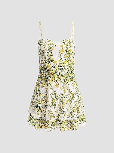 alice and olivia dresses on sale LILA STRUCTURED MAXI DRESS in HAMPTONS FLORAL This button front mini dress is the best of both worlds open lace back dress Alice