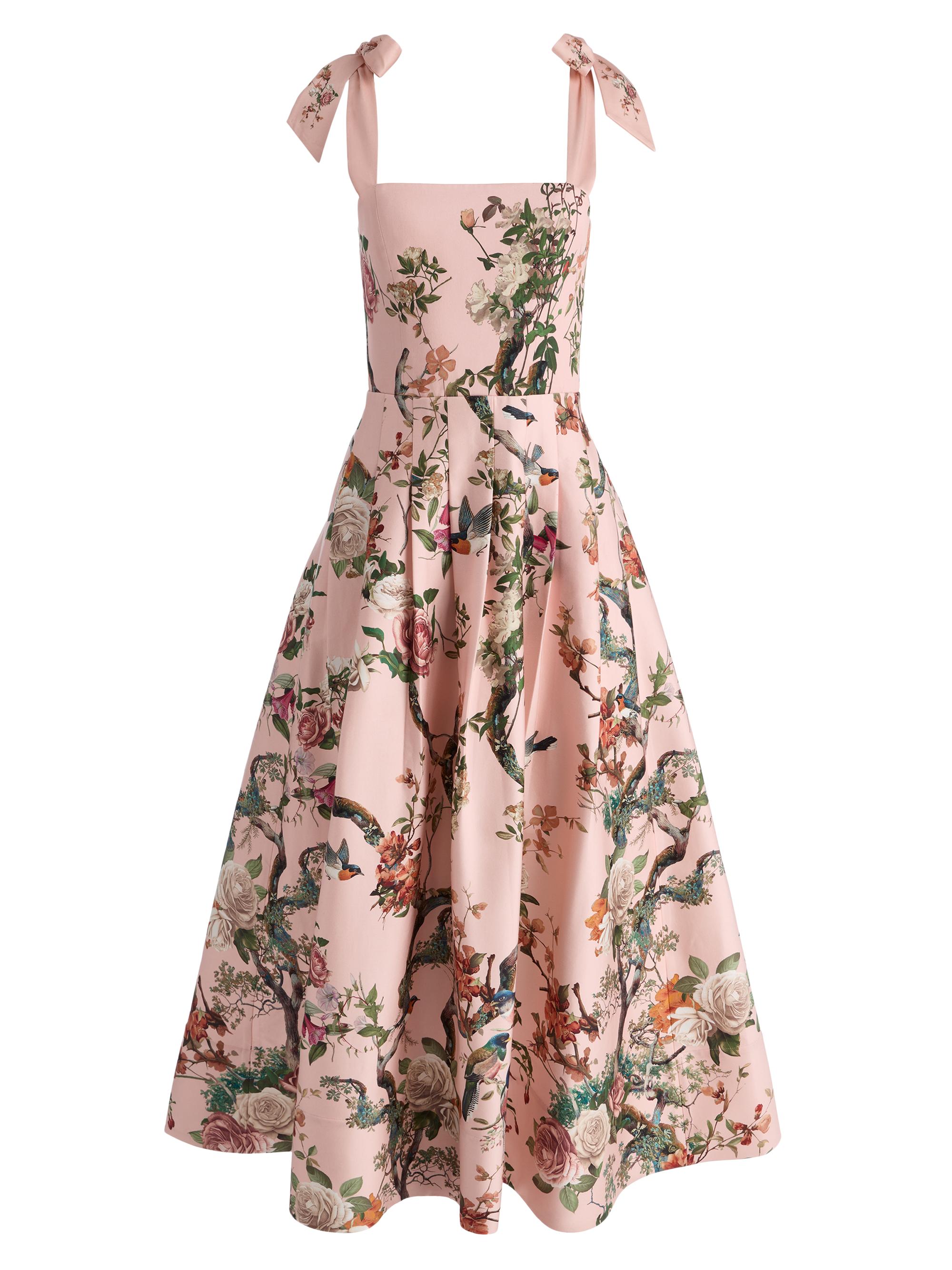 Hana Floral Stretch-Cotton Midi-Dress