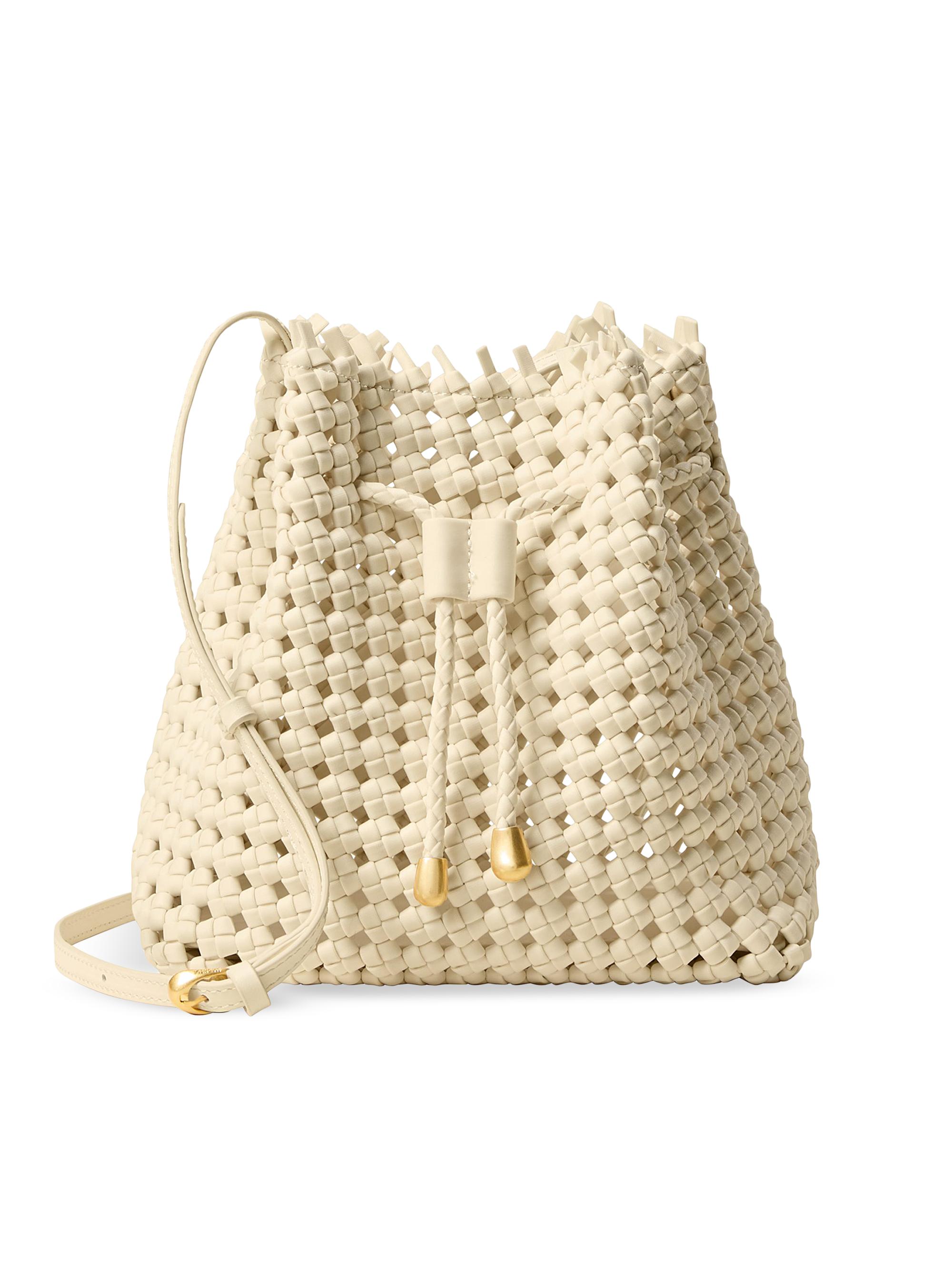 Naghedi Women's Mallorca Open Weave Bucket Bag - Salt | Thumbnail 6