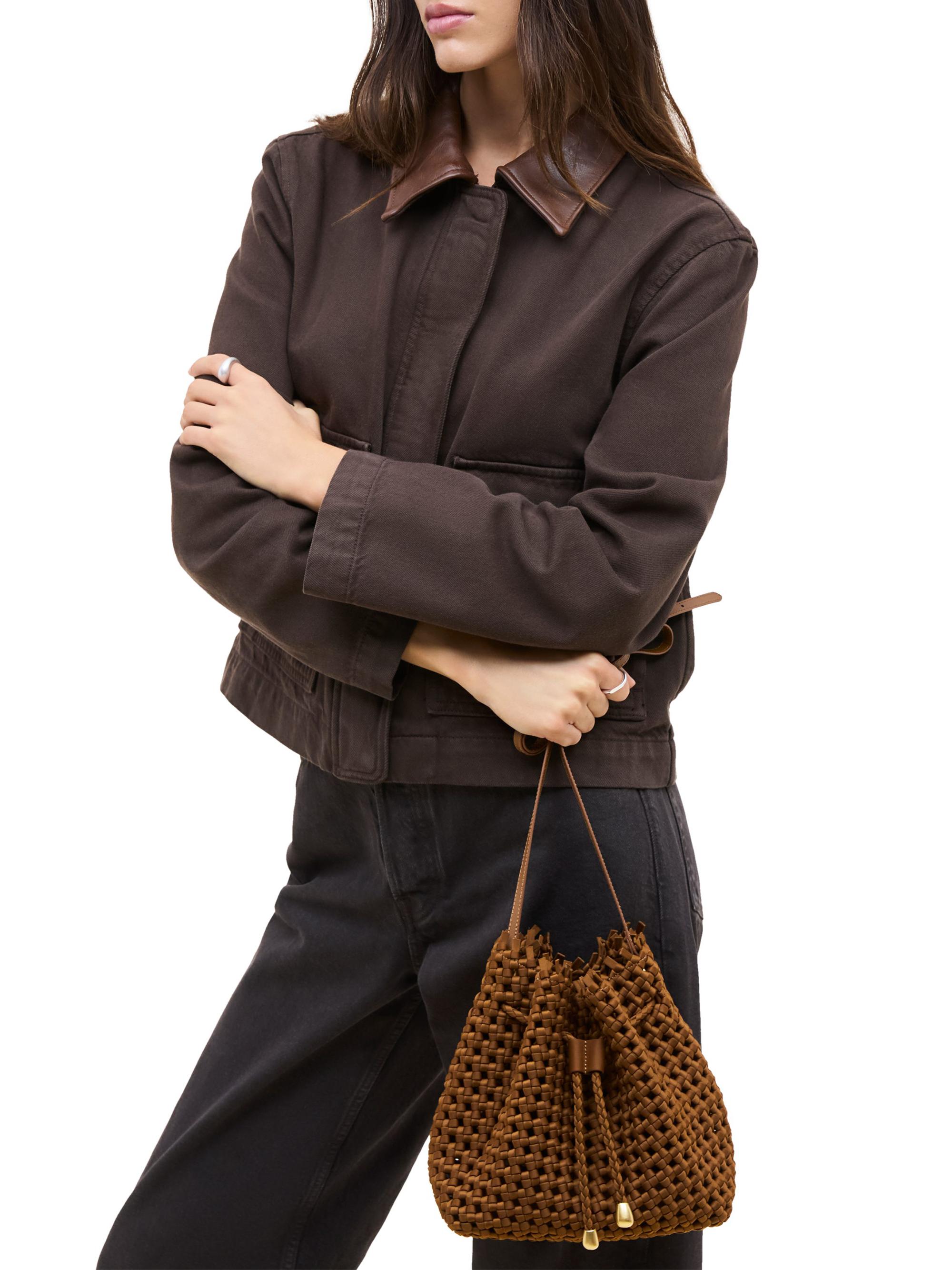 Naghedi Women's Mallorca Open Weave Bucket Bag - Teak | Thumbnail 2