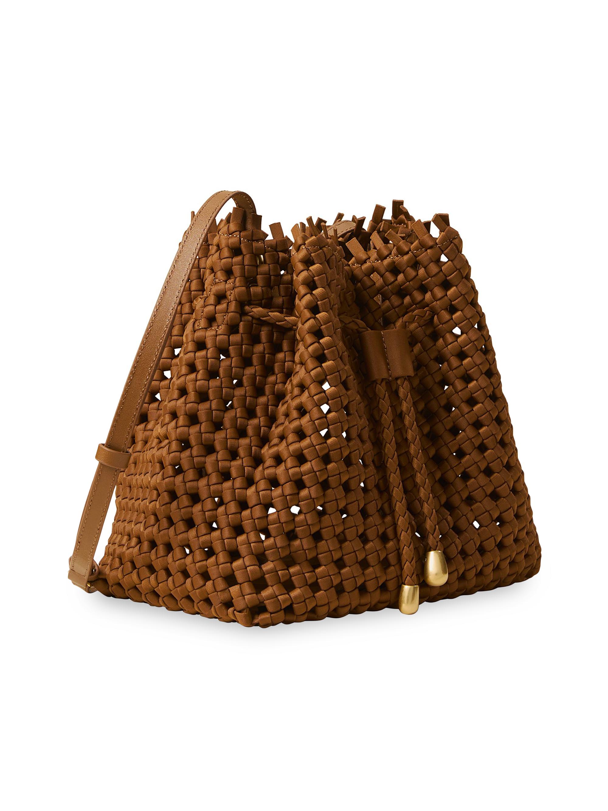 Naghedi Women's Mallorca Open Weave Bucket Bag - Teak | Thumbnail 3