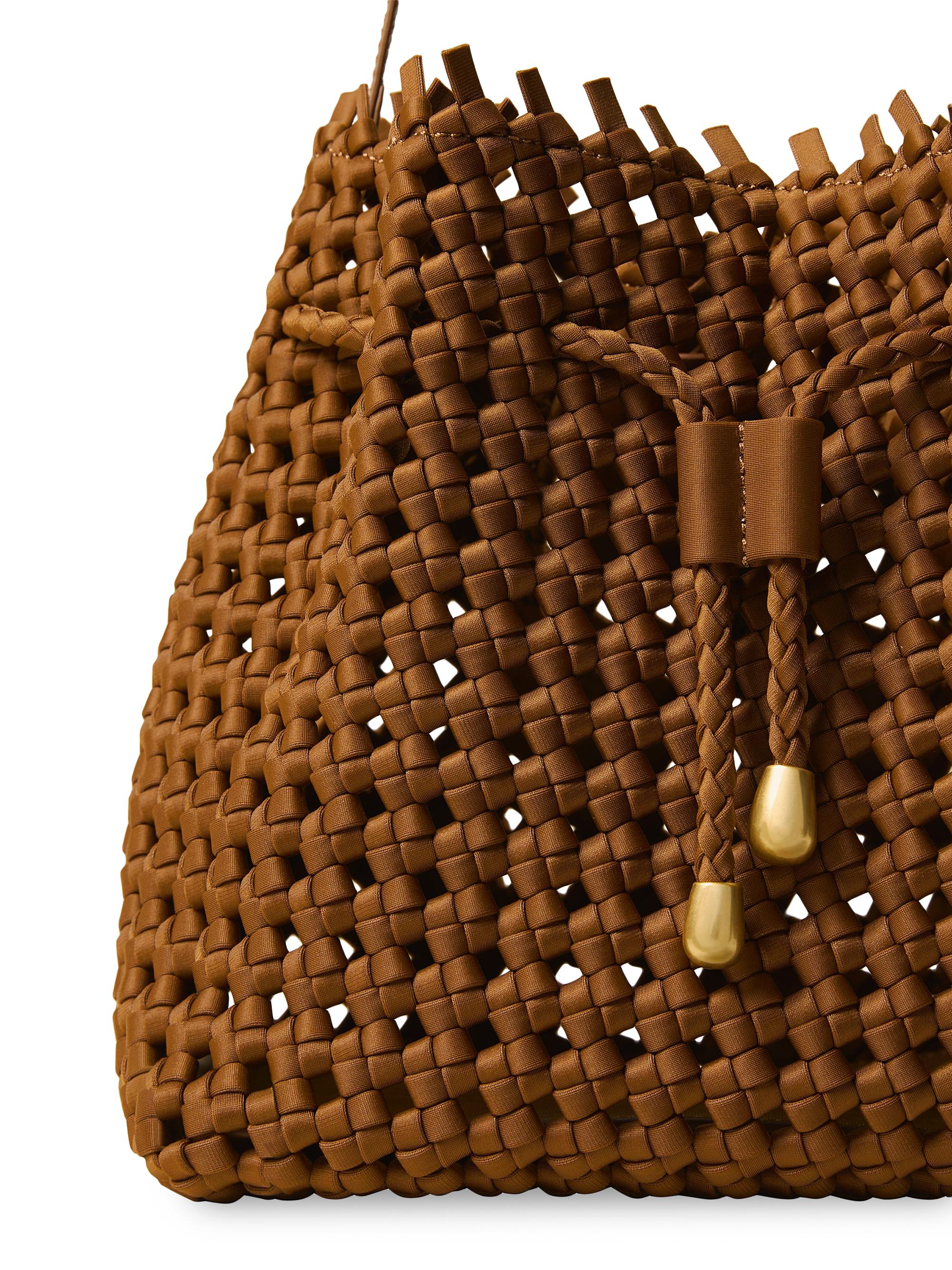 Naghedi Women's Mallorca Open Weave Bucket Bag - Teak | Thumbnail 5