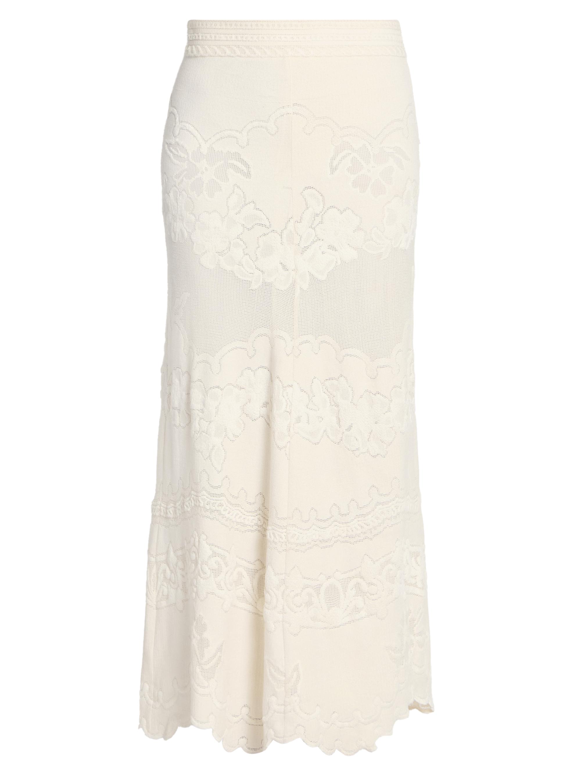 Isabel Marant Women's Sanaya Cotton Lace Maxi Skirt - Ecru