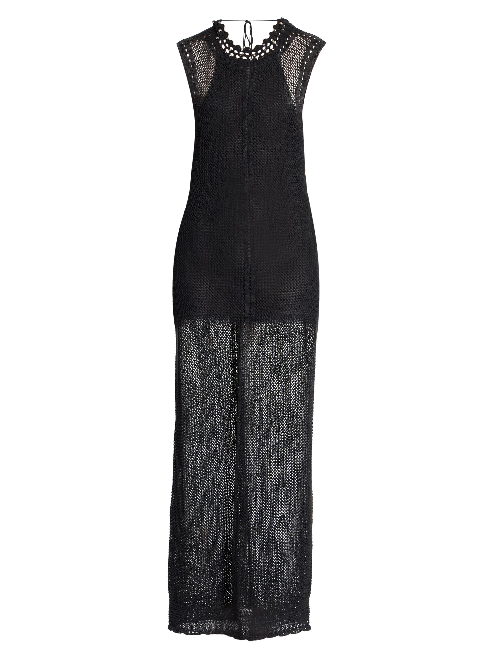 Isabel Marant Women's Metaya Cotton-Blend Mesh Maxi Dress - Black