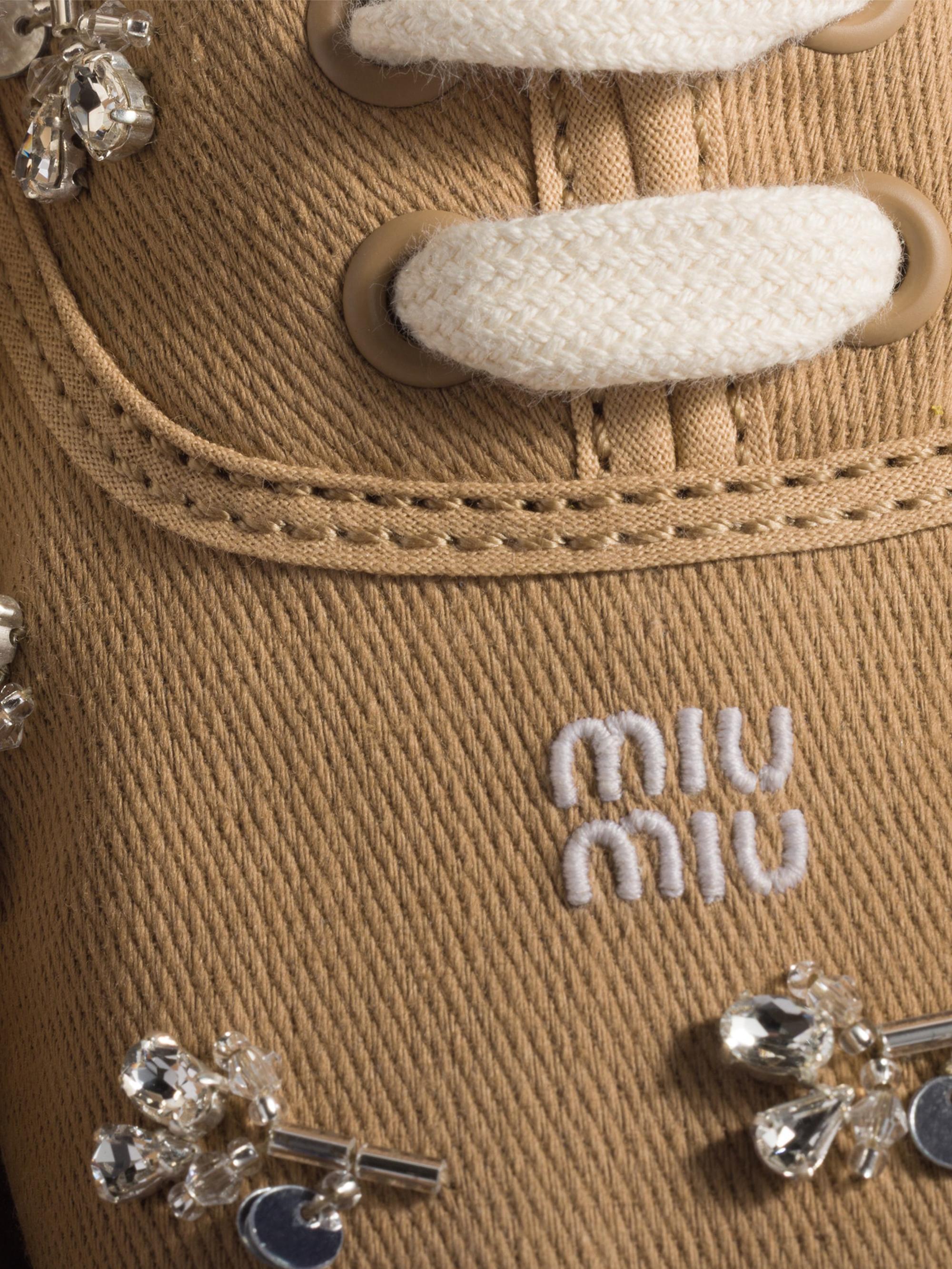 Miu Miu Embroidered Drill Sneakers | Saks Fifth Avenue