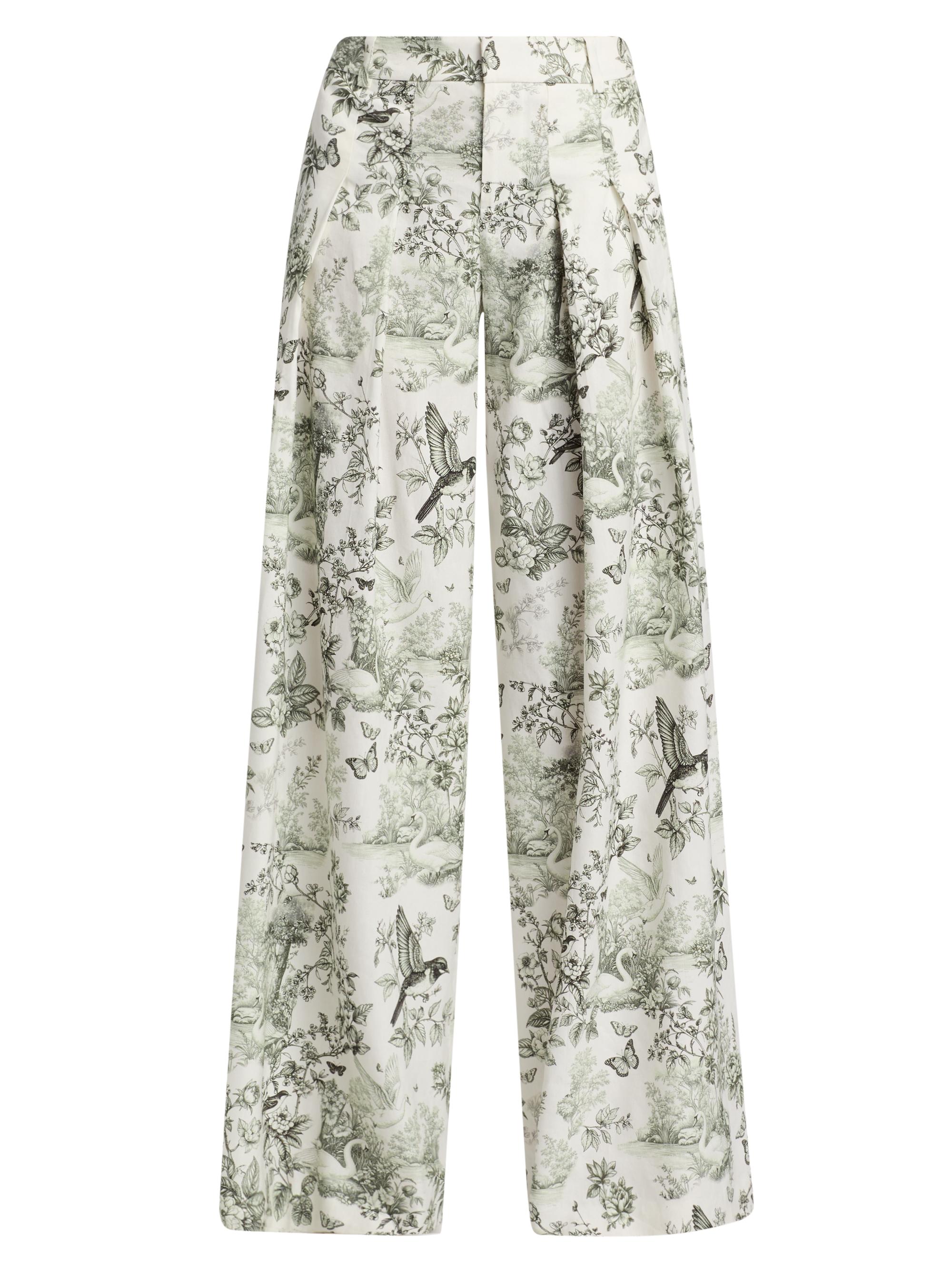 ALICE + OLIVIA Women's Blaire Printed Linen-Blend Wide-Leg Pants - Daybreak