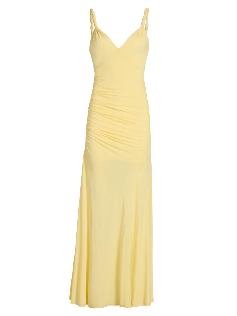 Alice And Olivia Women's Bianca Twist-strap Maxi Dress In Yellow