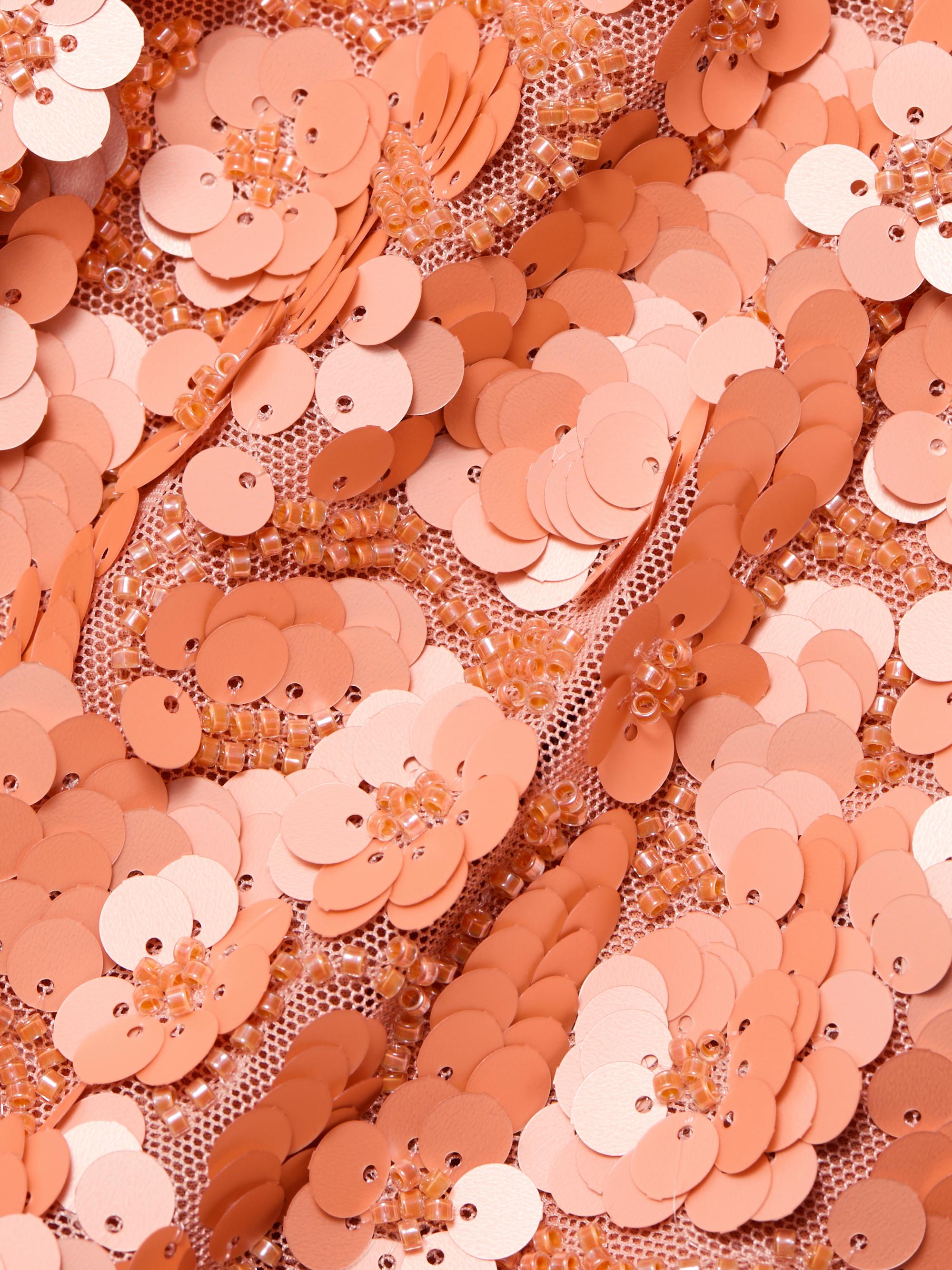 Ramy Brook Women's Giada Floral Sequined Halter Gown - Coral Paillette | Thumbnail 7