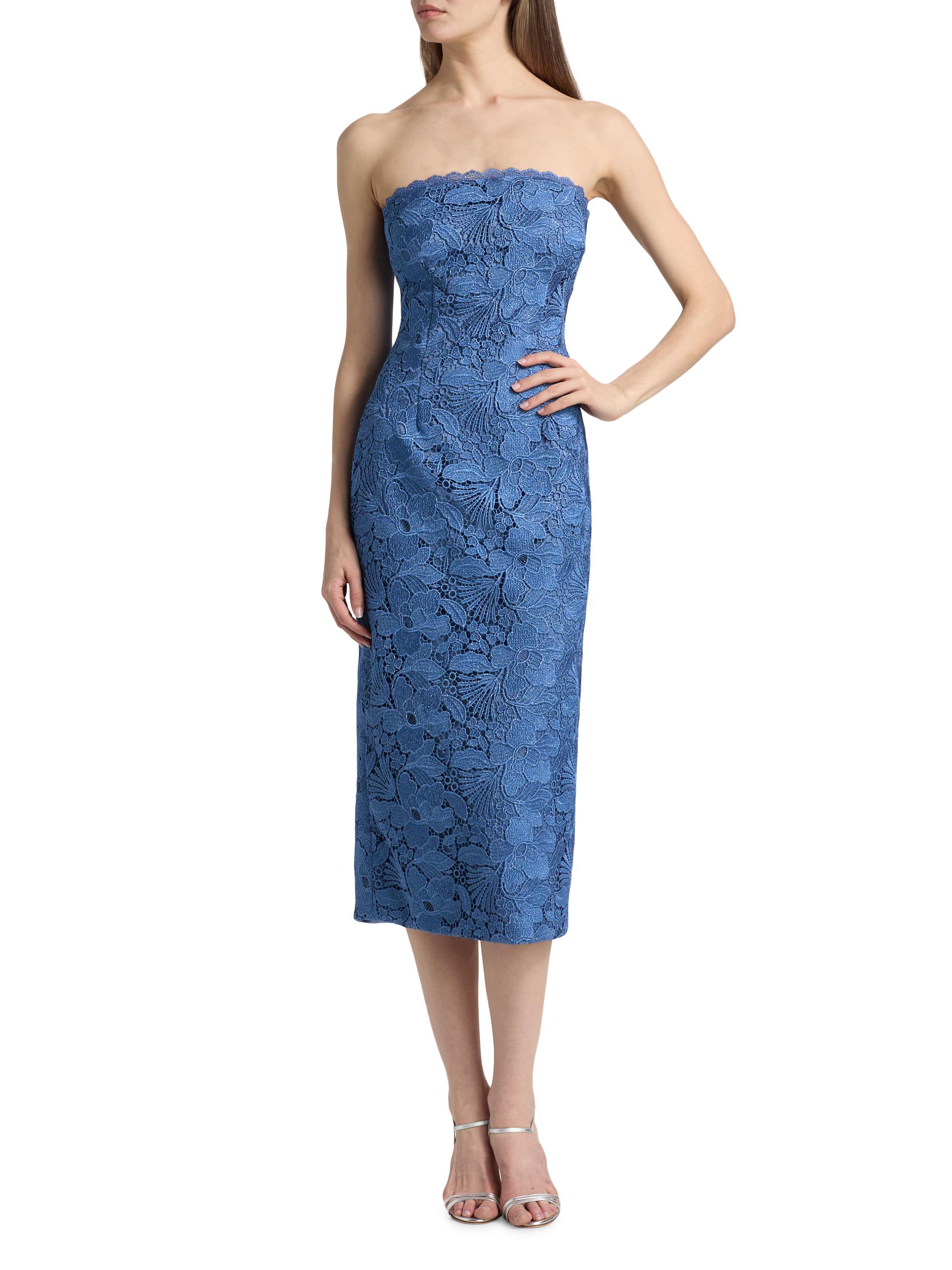 Ramy Brook Tessa Strapless Lace Midi-Dress | Saks Fifth Avenue