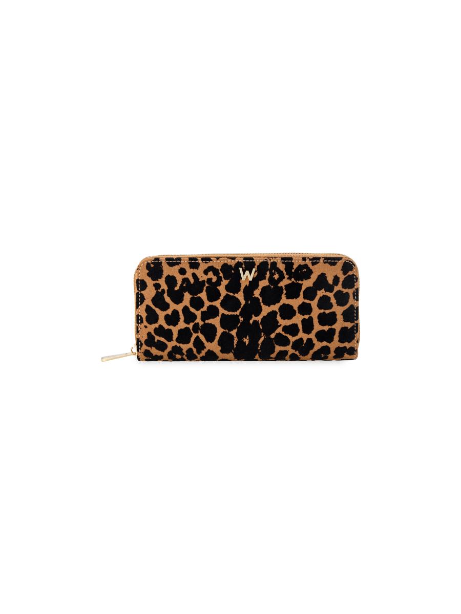 Wolf Designs Women's Savanna Leopard Long Zip Wallet