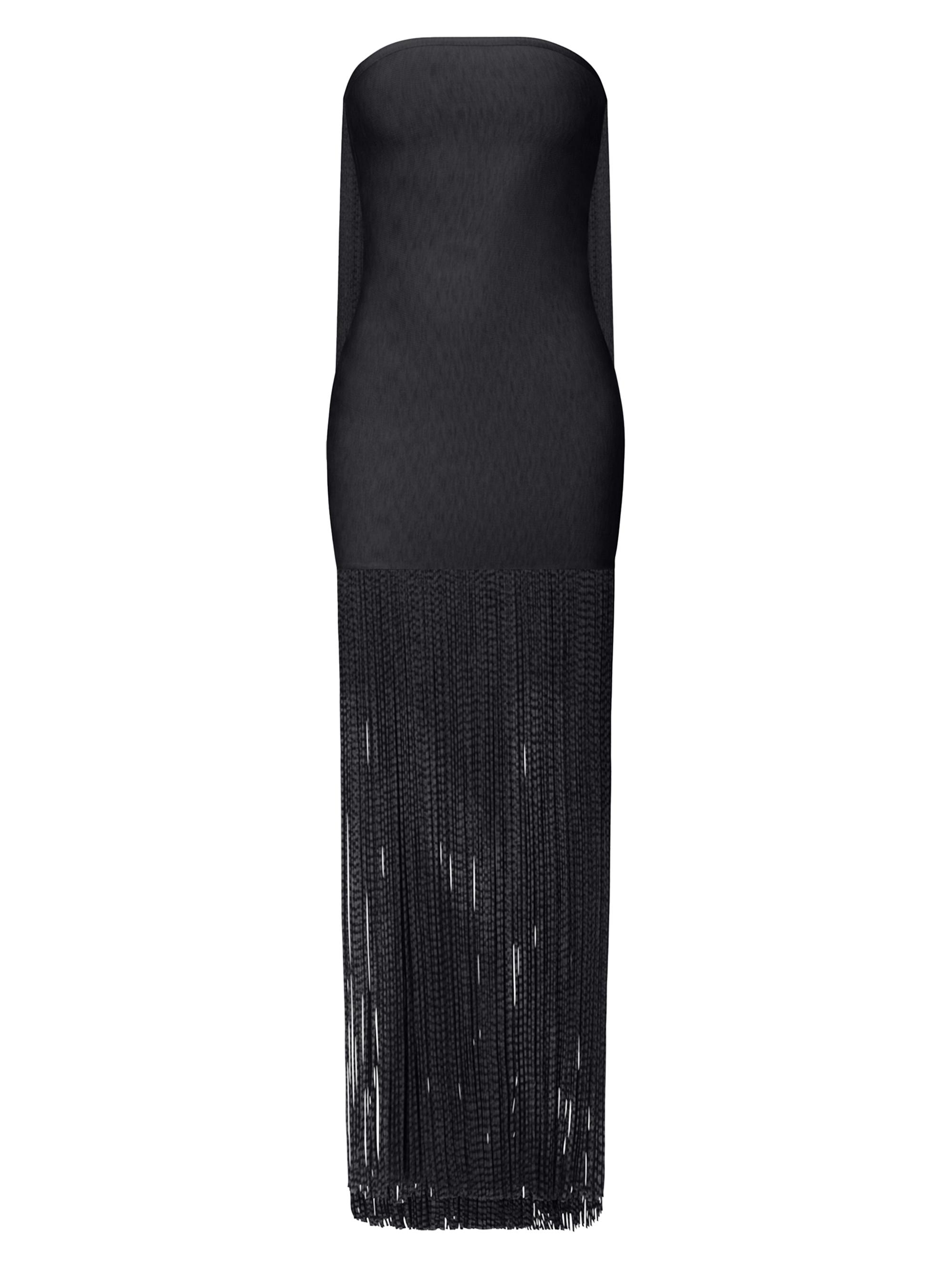 Hervé Léger Women's The Briar Strapless Fringe Gown - Black