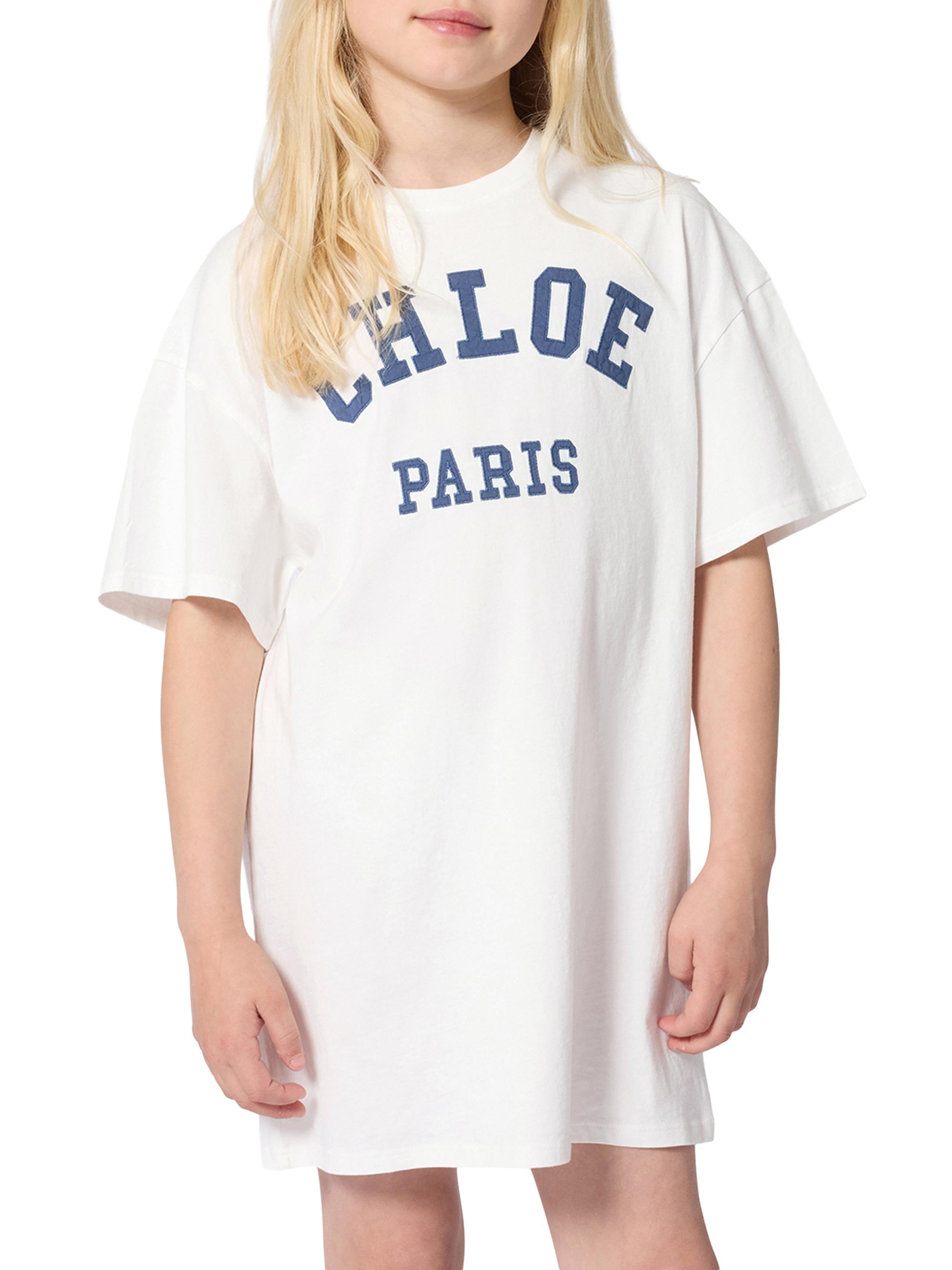 Chloé Little Girl's & Girl's Logo T-Shirt Dress - Offwhite