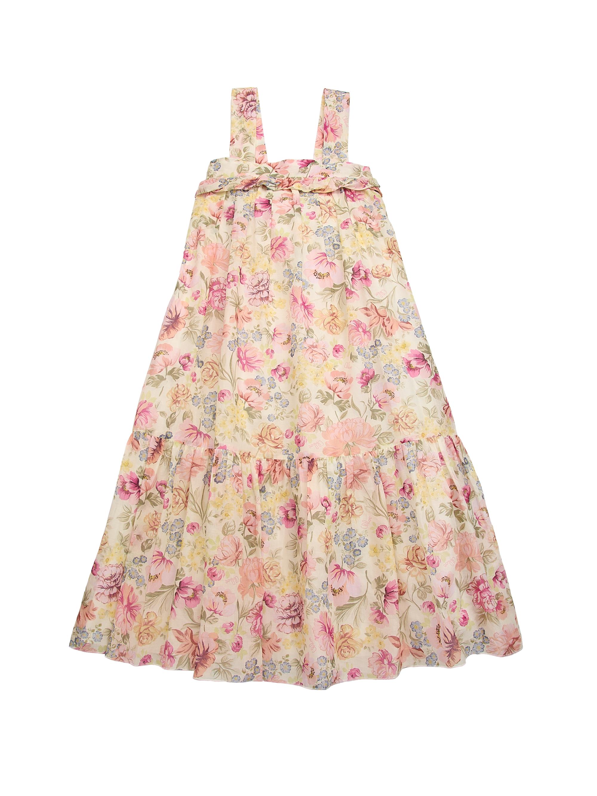 Chloé Little Girl's & Girl's Floral Print Ruffled Maxi Dress - Multicoloured