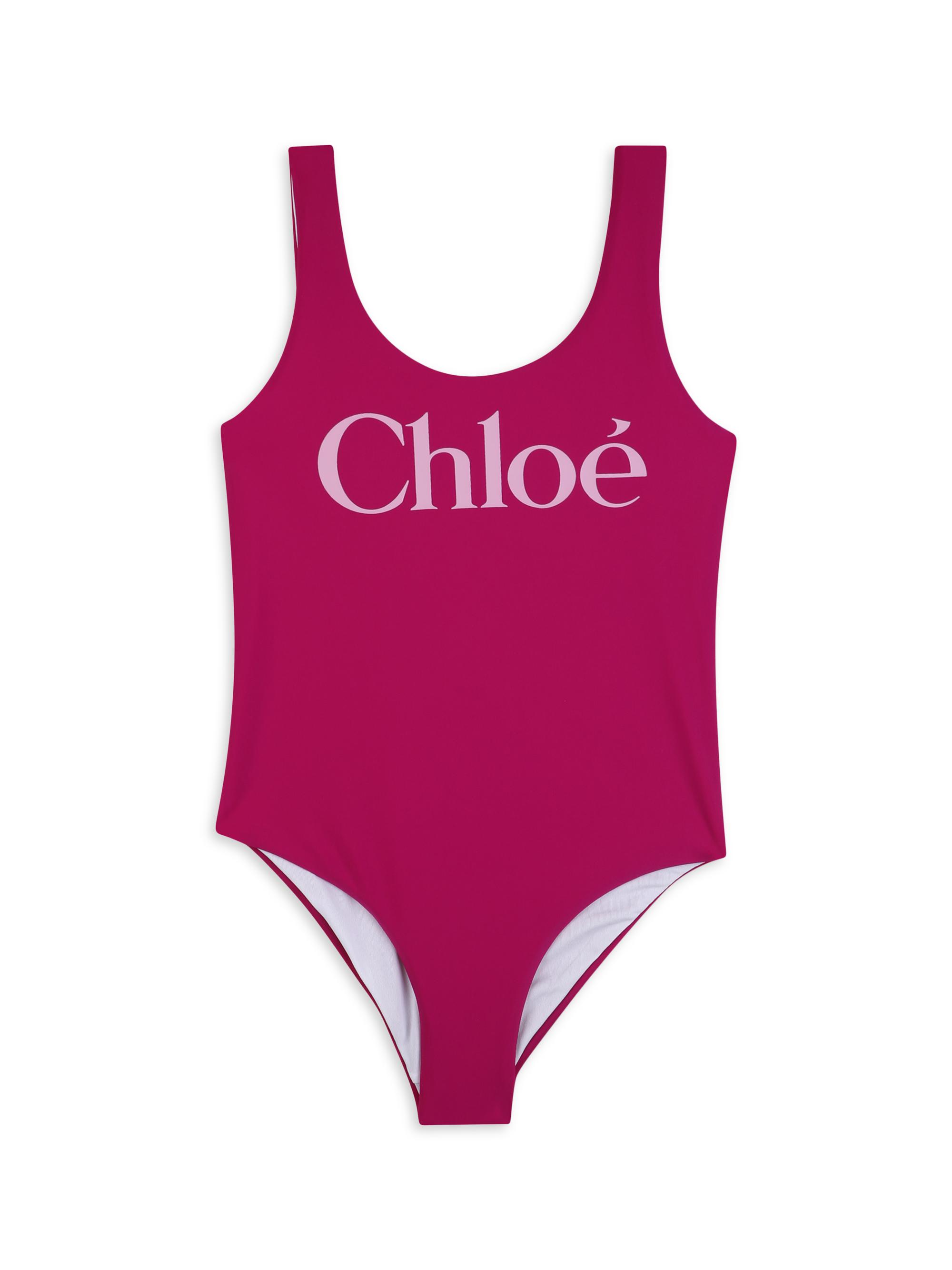 Chloé Little Girl's & Girl's Logo One-Piece Swimsuit - Fuschia