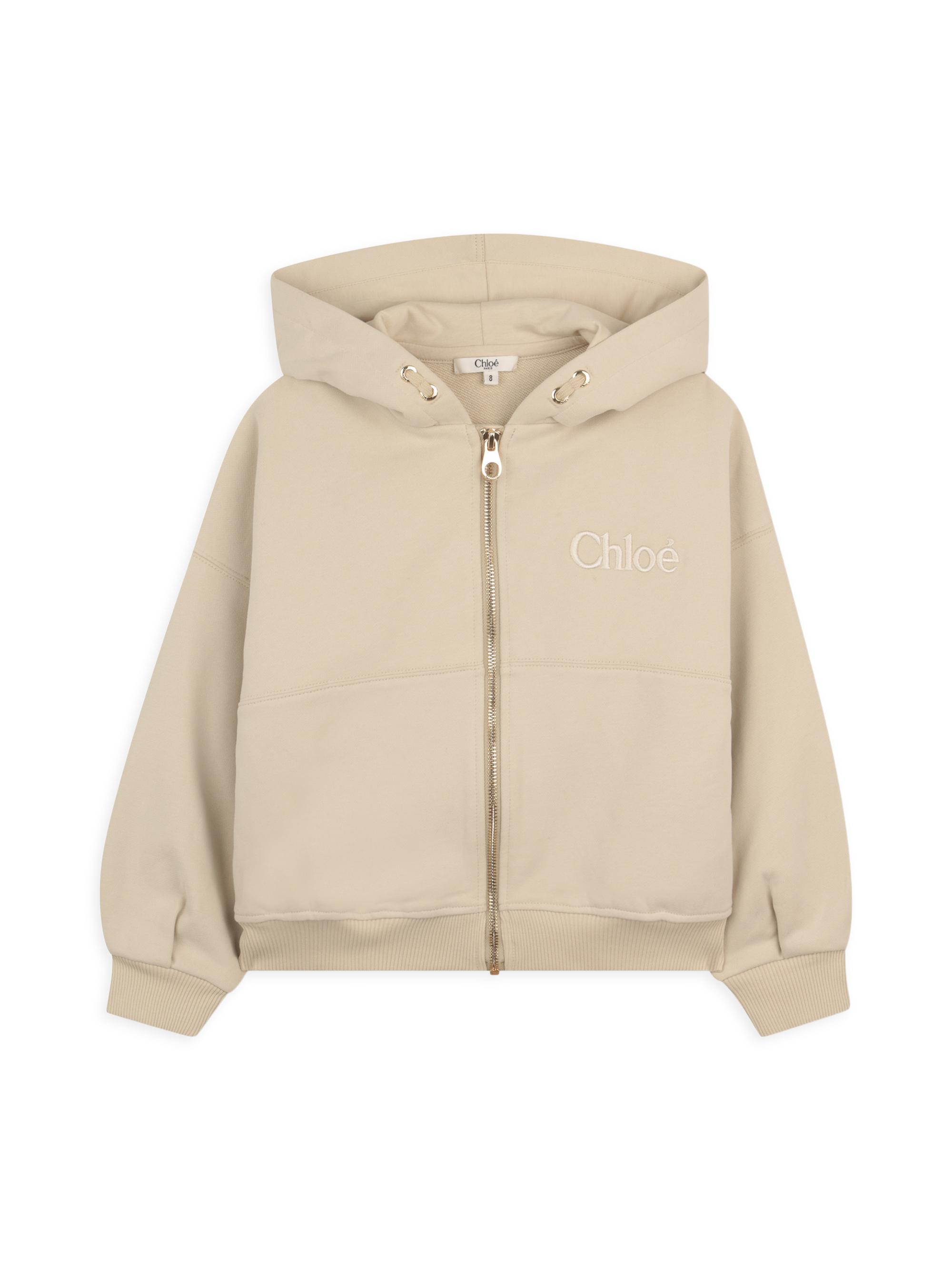 Chloé Little Girl's & Girl's Logo Zip-Front Hoodie - Light Lime