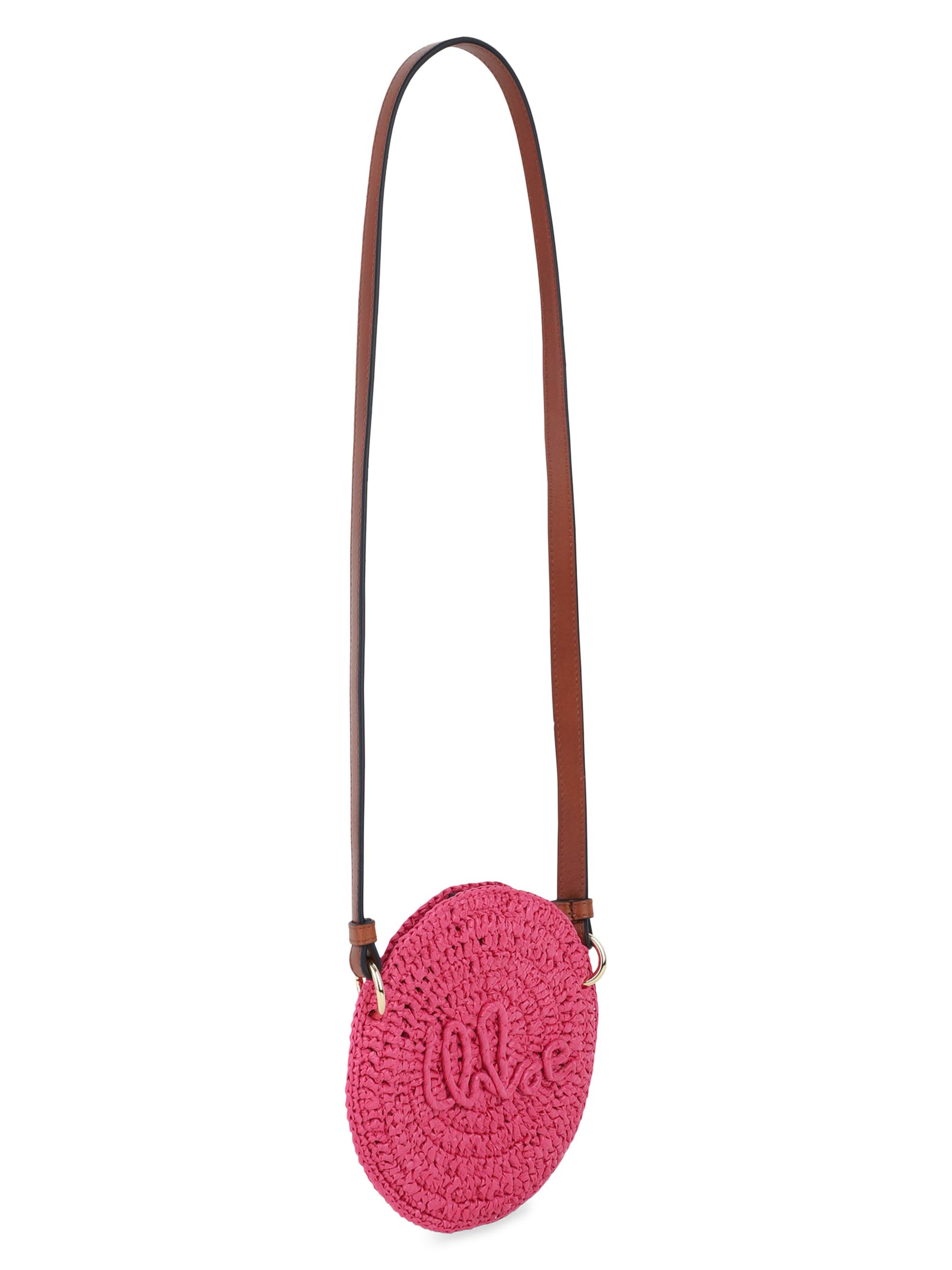 Chloé Girl's Logo Straw Crossbody Bag | Saks Fifth Avenue