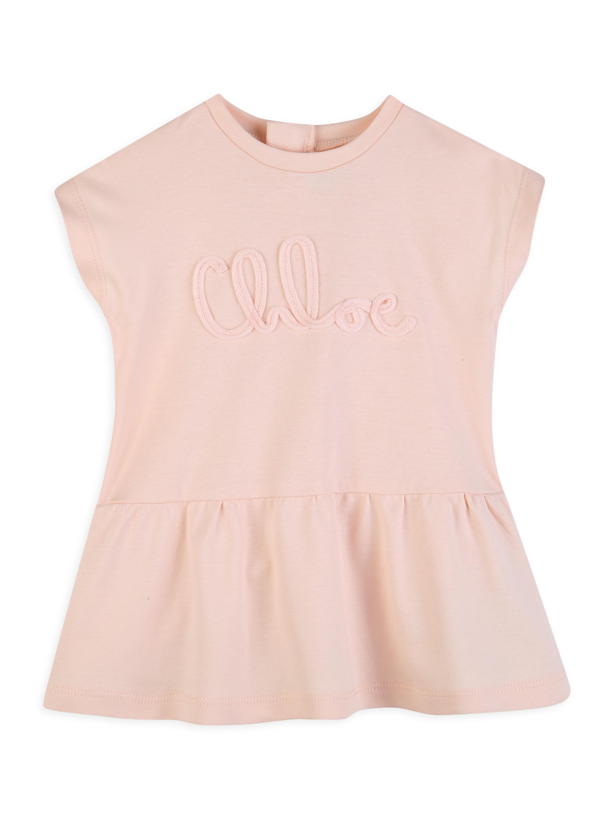 Chloé Baby Girl's & Little Girl's Cotton Flounced T-Shirt Dress - Petal Pink 12 Months