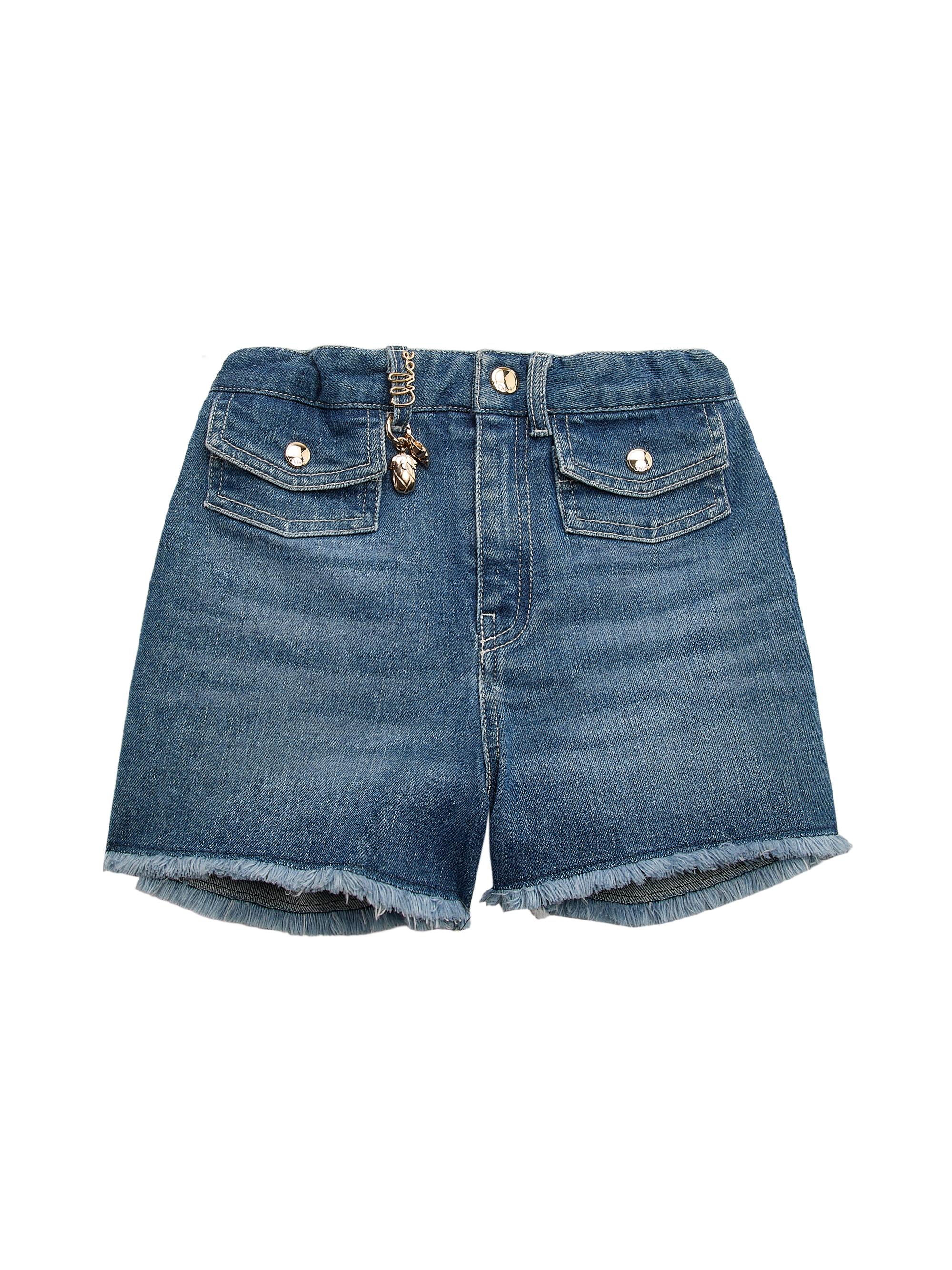 Chloé Little Girl's & Girl's Cotton Denim Shorts - Doublestone