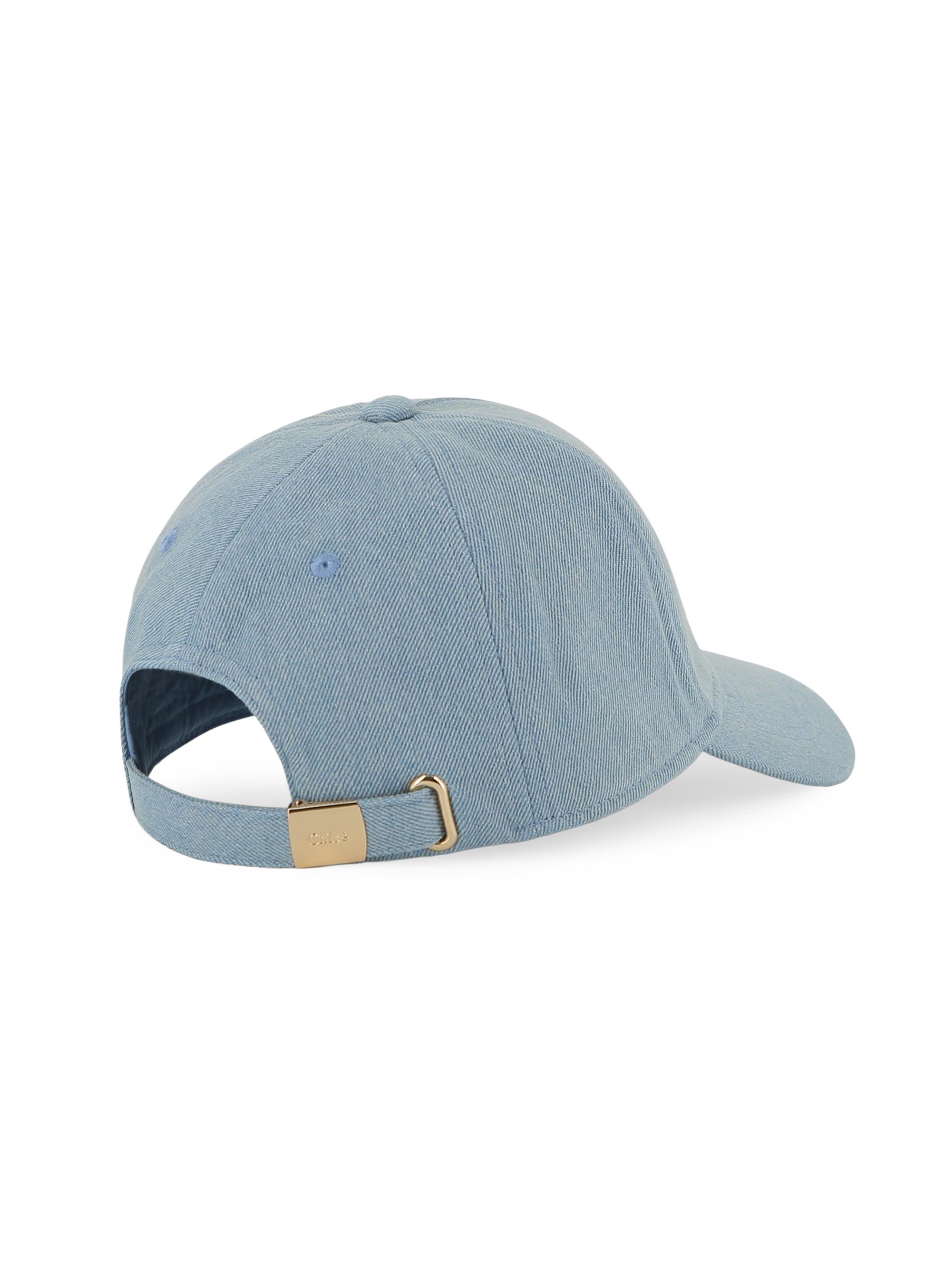 Chloé Girl's Logo Baseball Cap - Denim Blue | Thumbnail 2