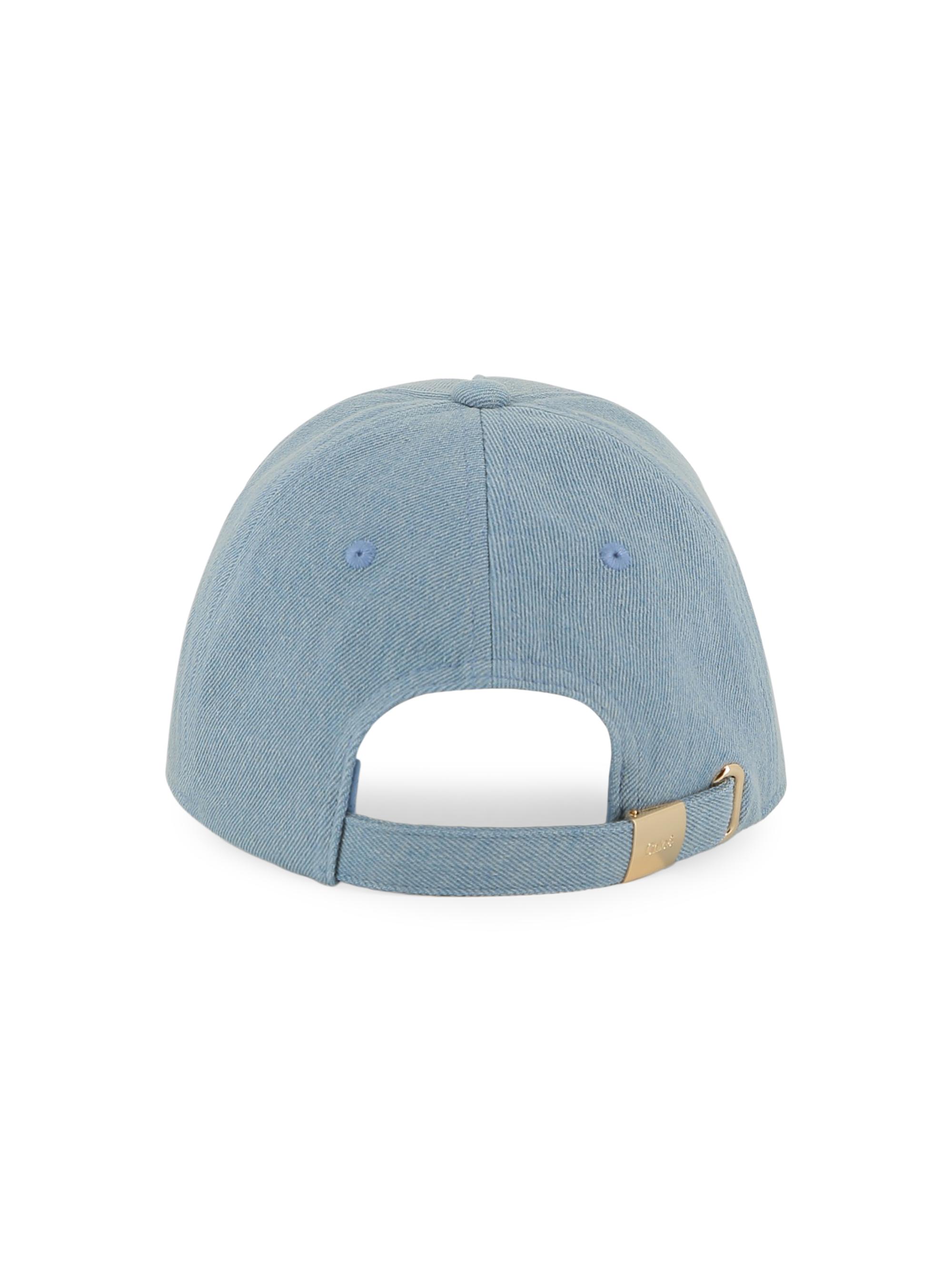 Chloé Girl's Logo Baseball Cap - Denim Blue | Thumbnail 4