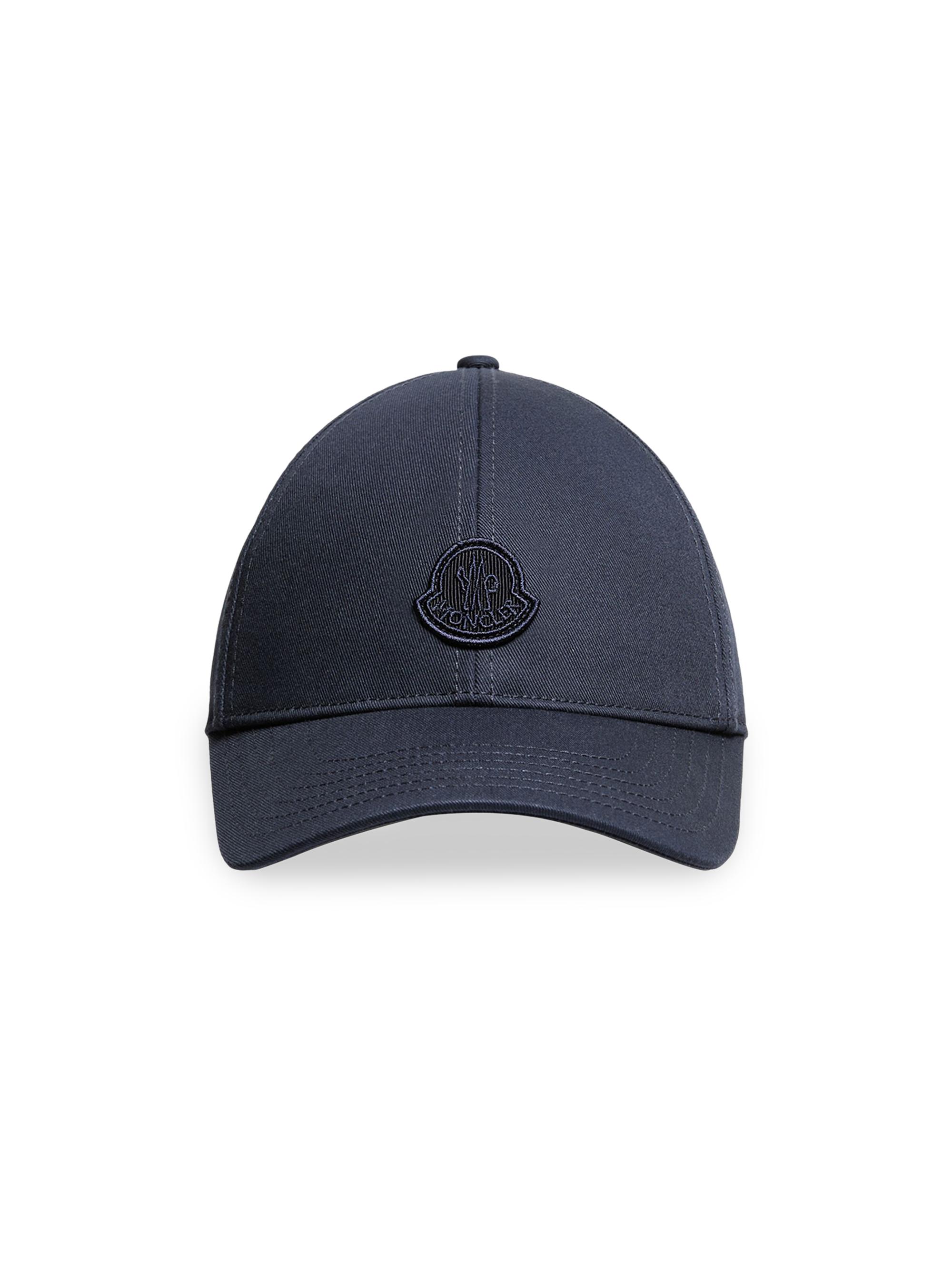 Moncler Women's Baseball Hat in Cotton Gabardine - Navy Blue