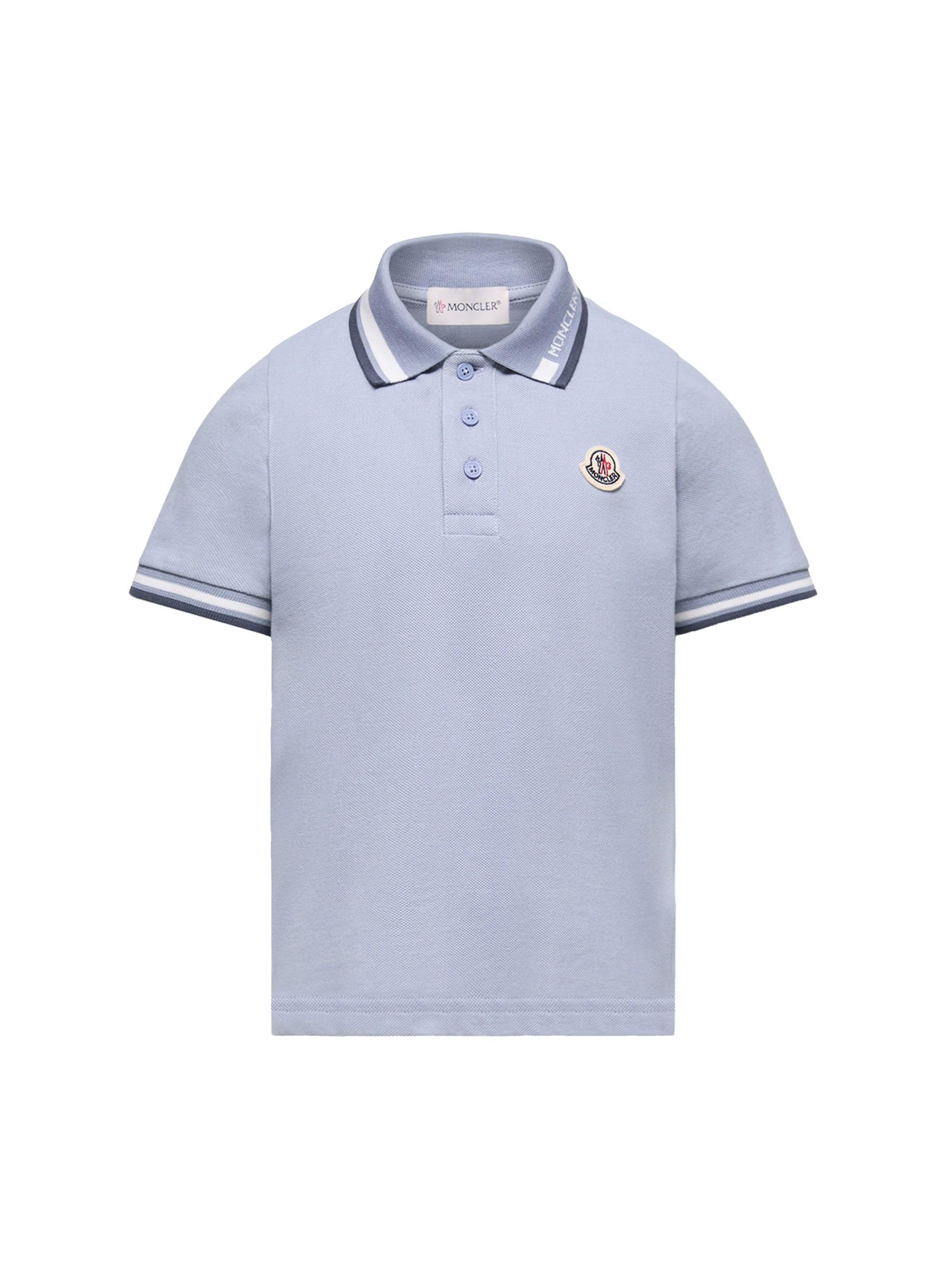 Moncler Baby Boy's & Little's Boy's Polo Shirt in Cotton Piquet - Navy Blue