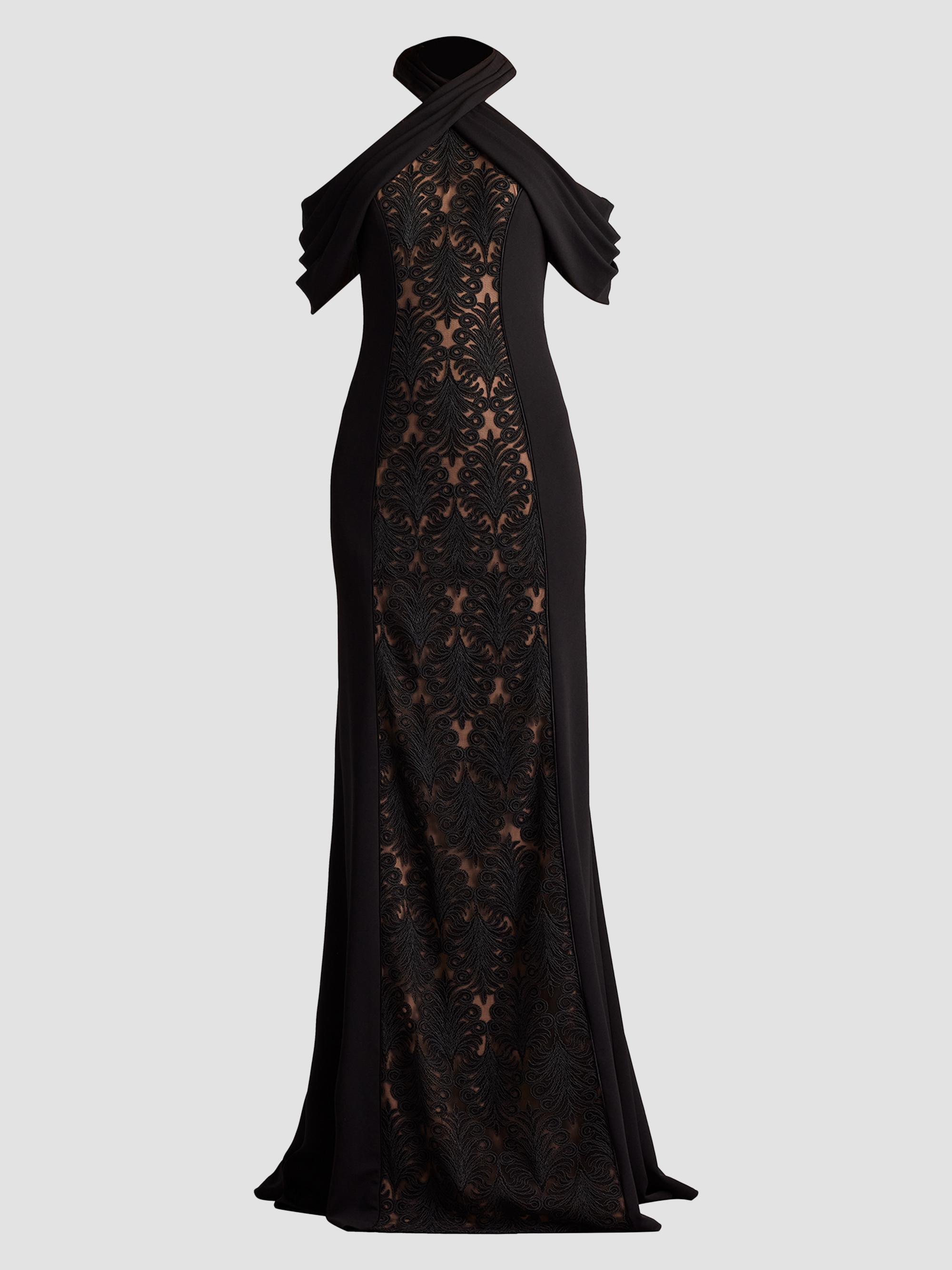 Shouji  Tadashi Shoji Cold-Shoulder Corded Lace Gown | Saks Fifth Avenue