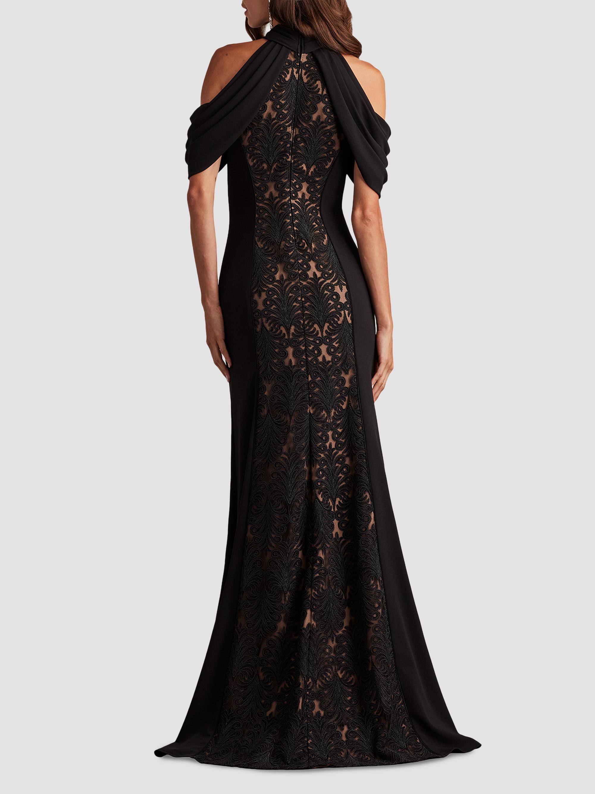 Tadashi Shoji Cold-Shoulder Corded Lace Gown | Saks Fifth Avenue