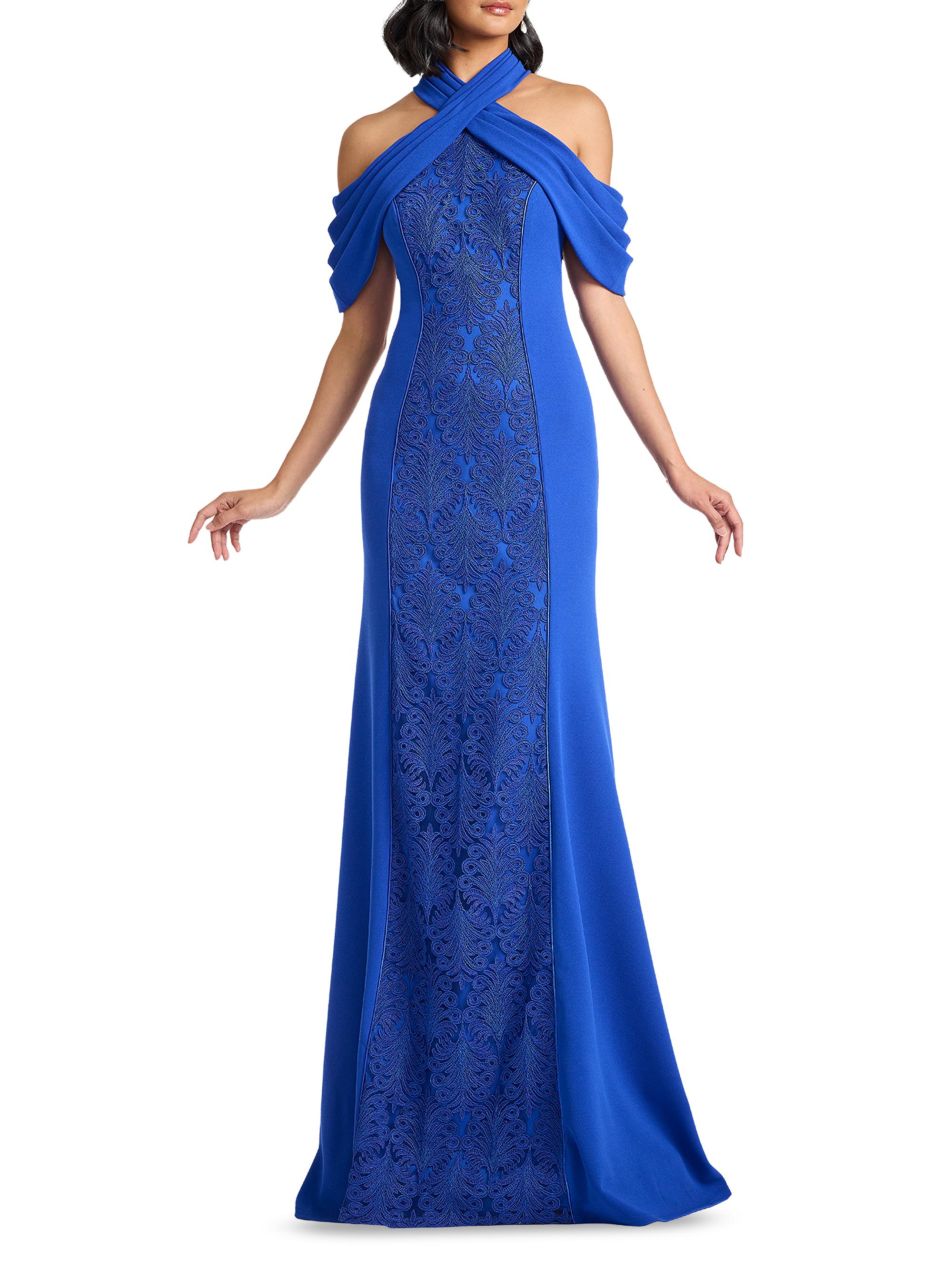 Tadashi Shoji Cold-Shoulder Corded Lace Gown | Saks Fifth Avenue