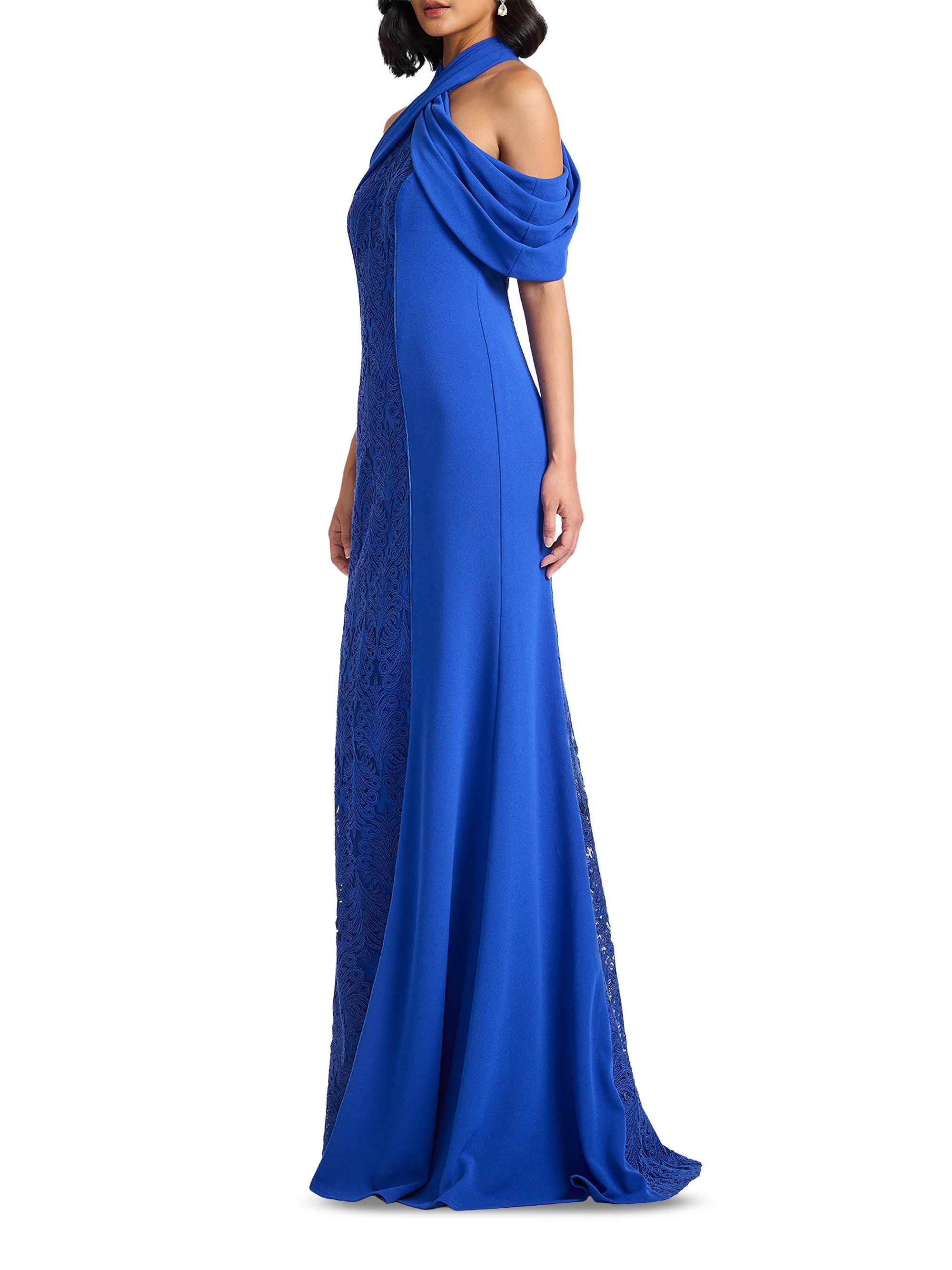 シリエージョ Tadashi Shoji Cold-Shoulder Corded Lace Gown | Saks Fifth Avenue
