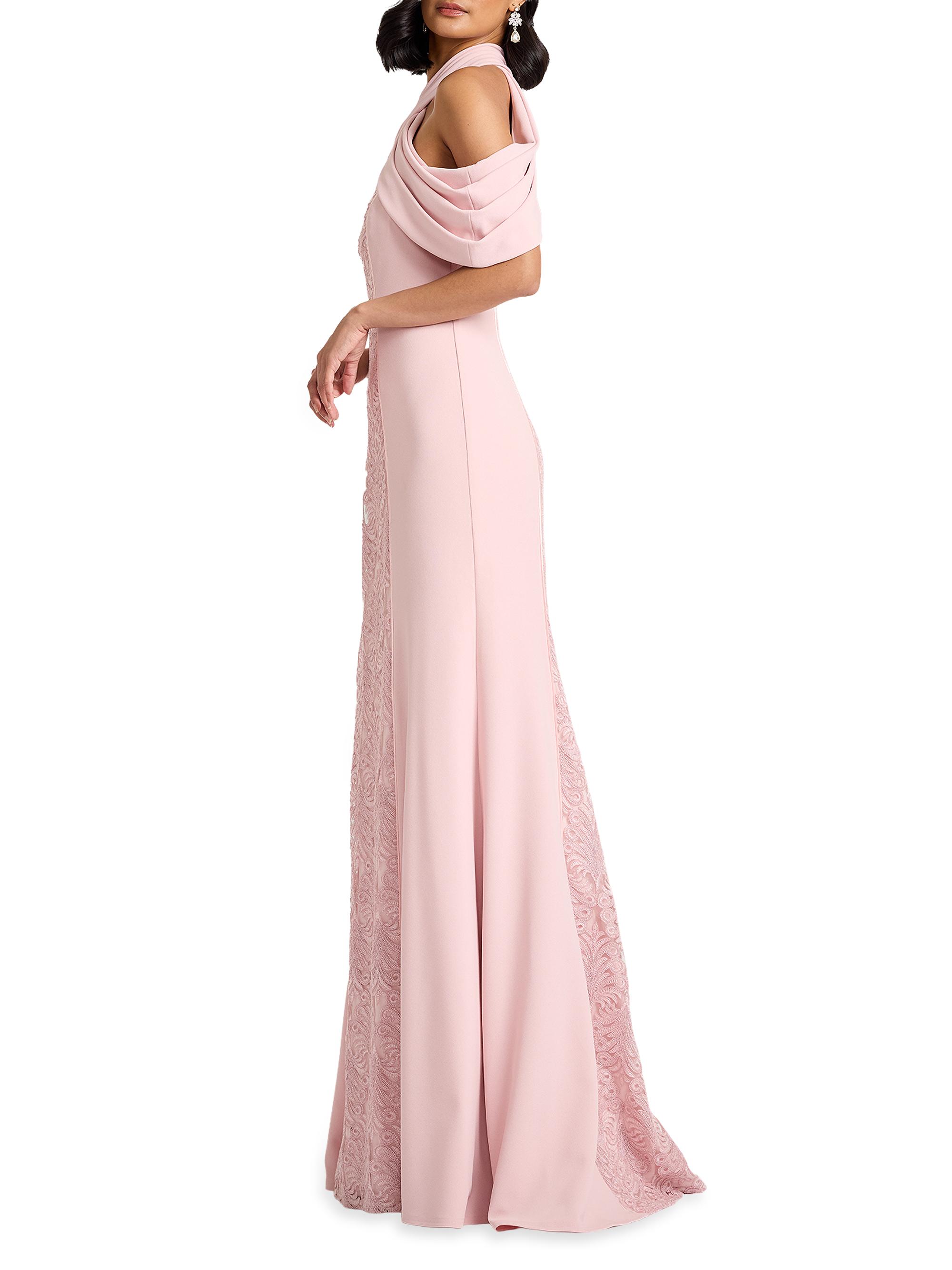 Tadashi Shoji Cold-Shoulder Corded Lace Gown | Saks Fifth Avenue