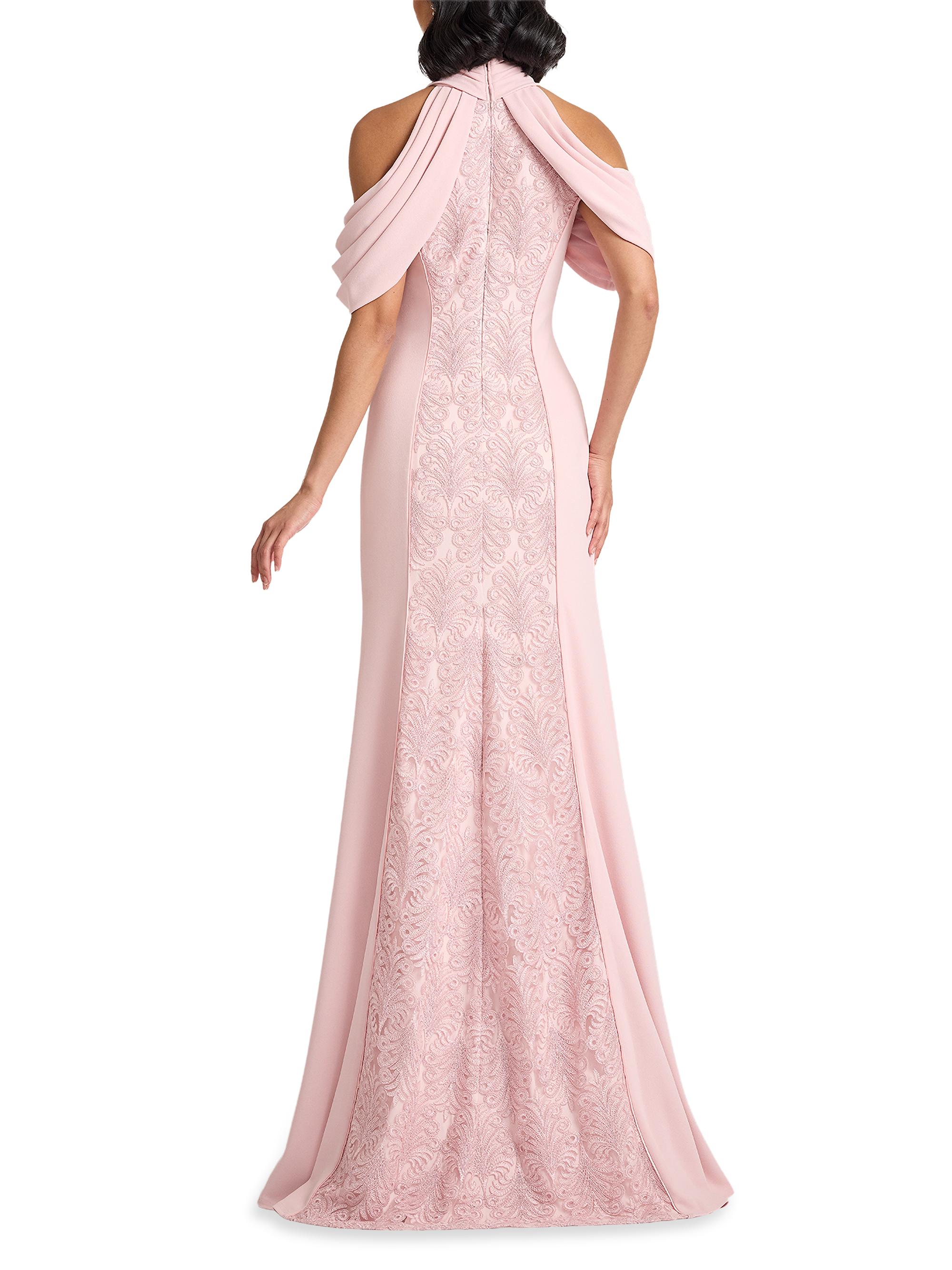 Tadashi Shoji Cold-Shoulder Corded Lace Gown | Saks Fifth Avenue