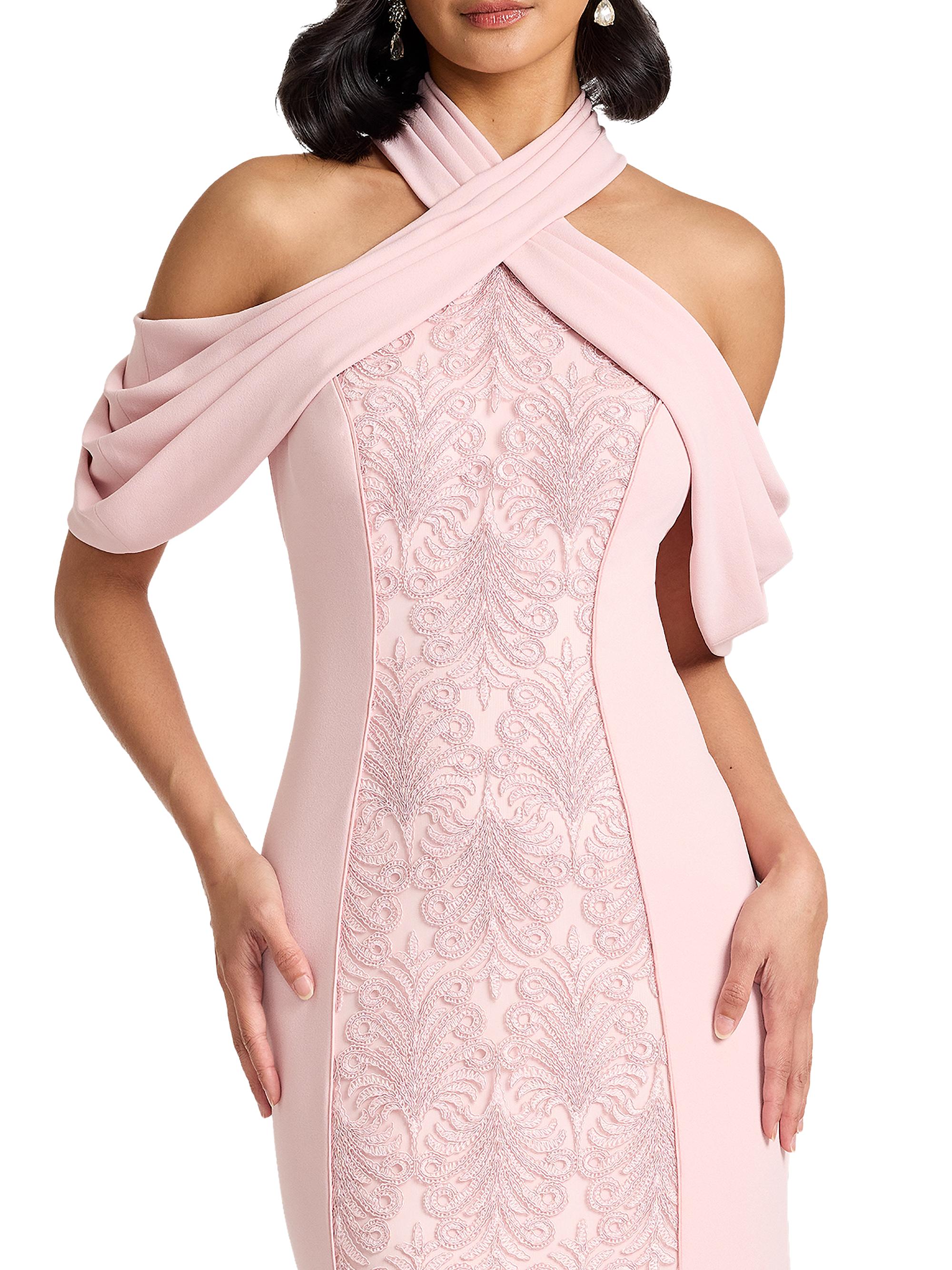 Tadashi Shoji Cold-Shoulder Corded Lace Gown | Saks Fifth Avenue