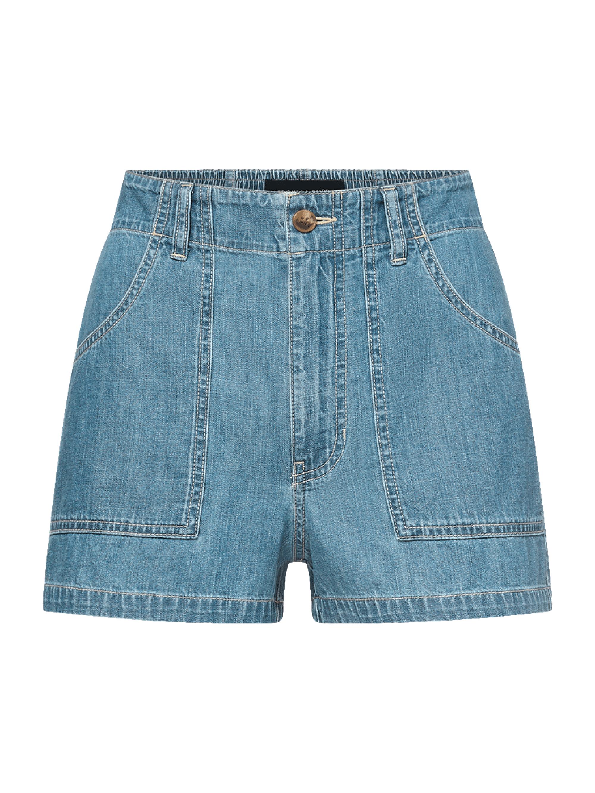 Veronica Beard Women's Sally Cotton Denim Shorts - Good Fortune