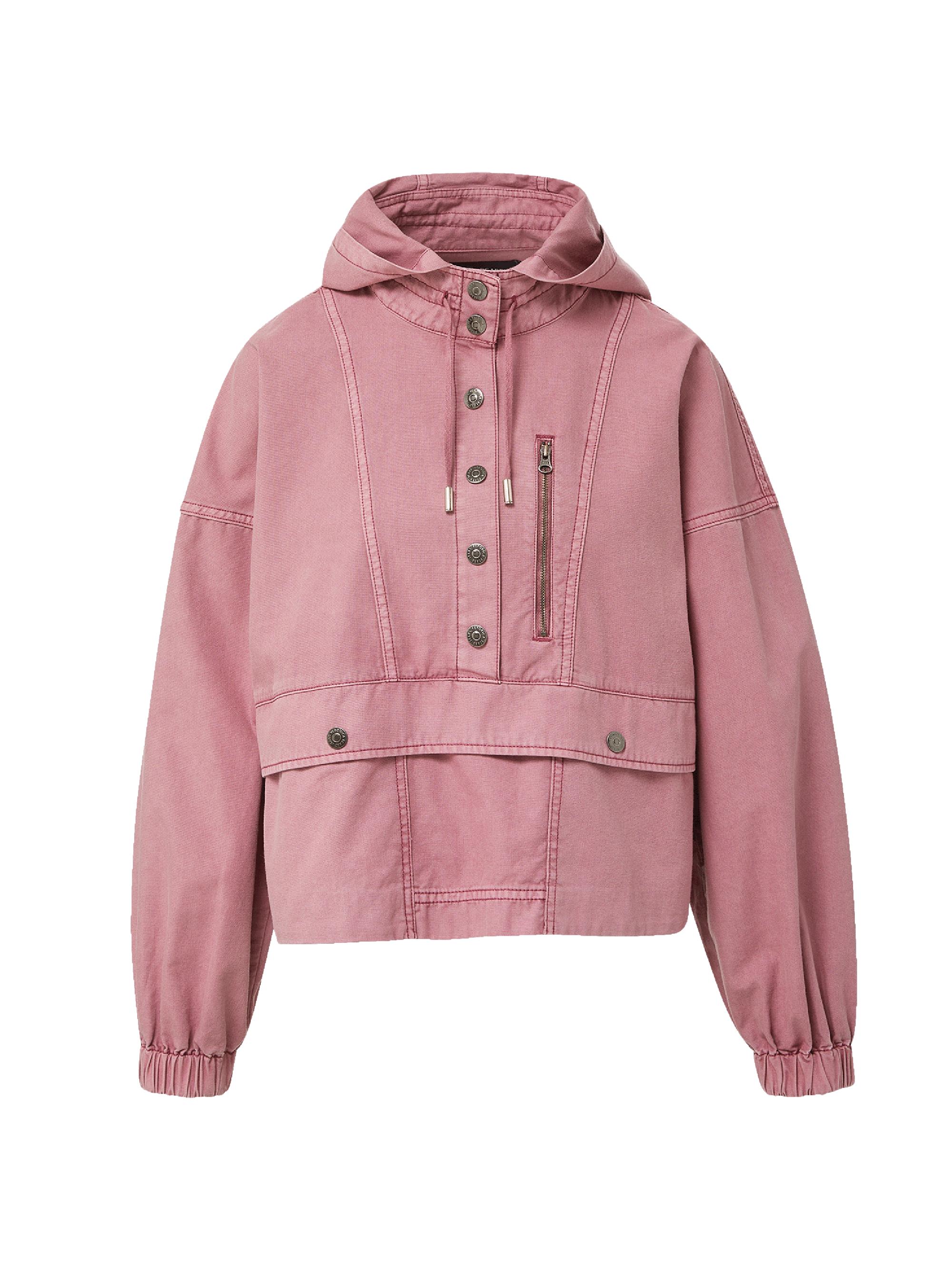 Veronica Beard Cunningham Button-Front Cotton Pullover Jacket