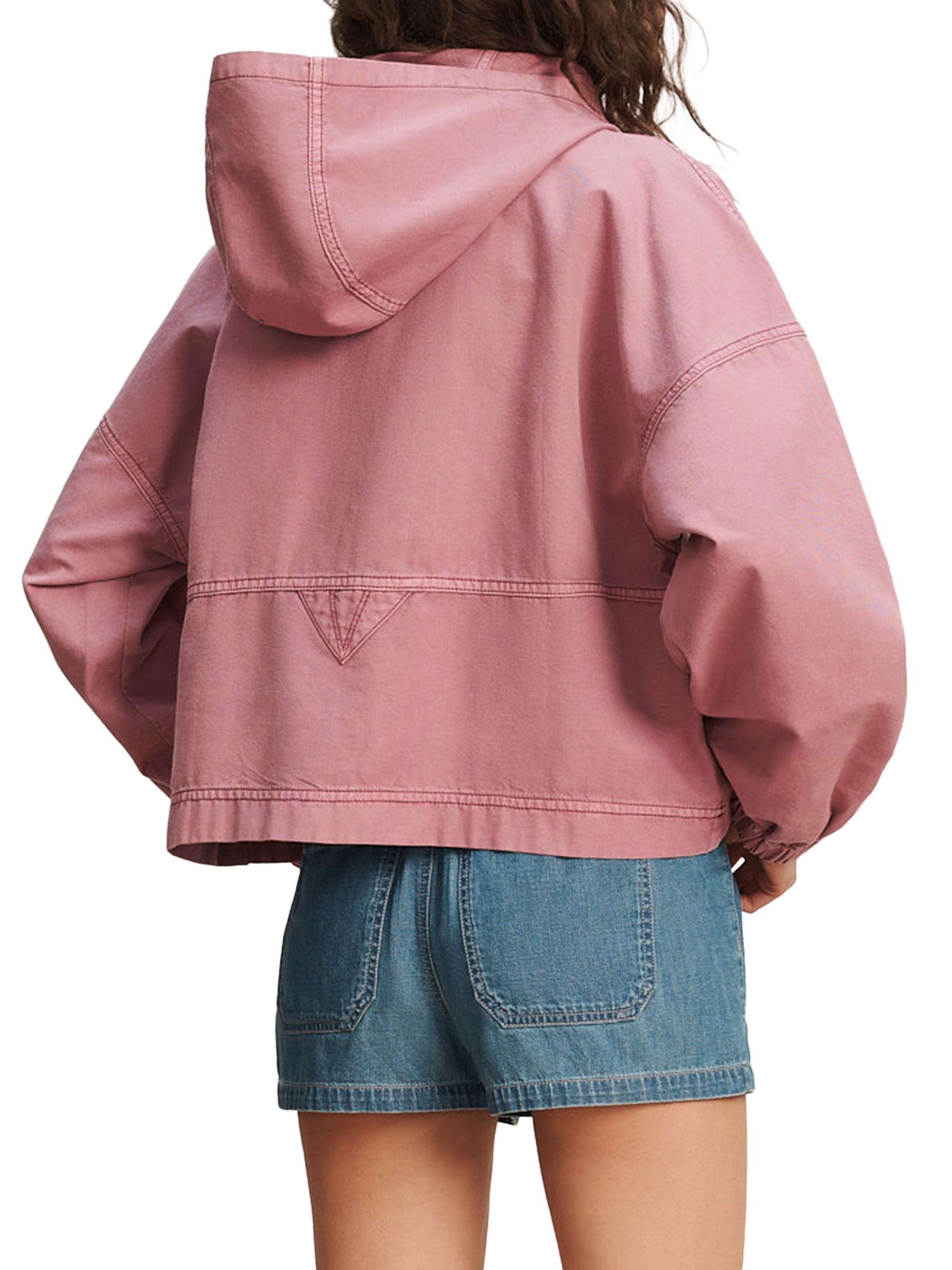 Veronica Beard Cunningham Button-Front Cotton Pullover Jacket