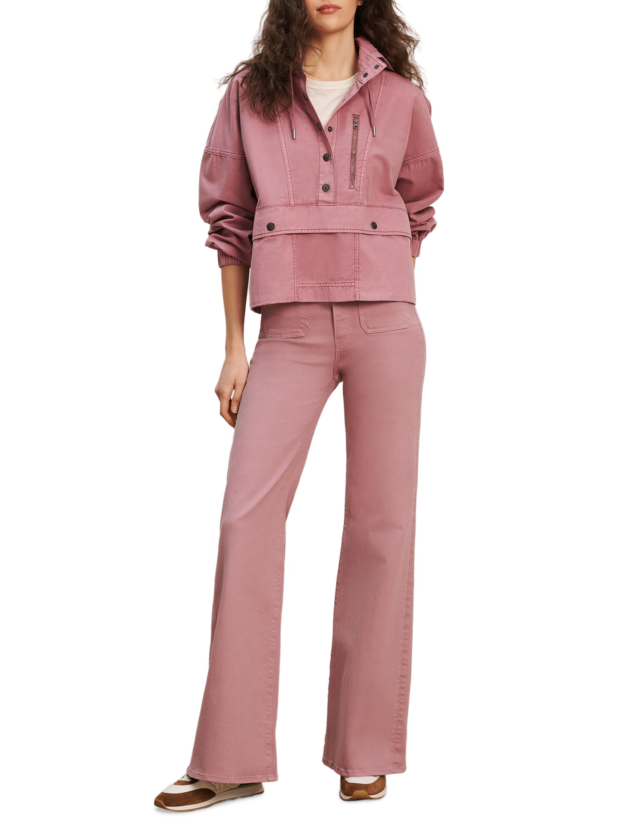 Veronica Beard Cunningham Button-Front Cotton Pullover Jacket