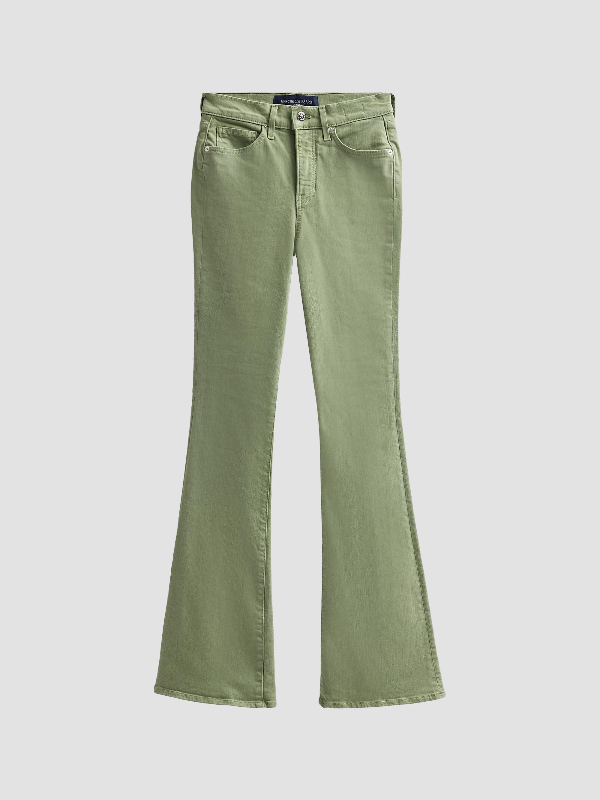 Veronica Beard Women's Beverly High-Rise Skinny Flare Jeans - Stone Sage | Thumbnail 6