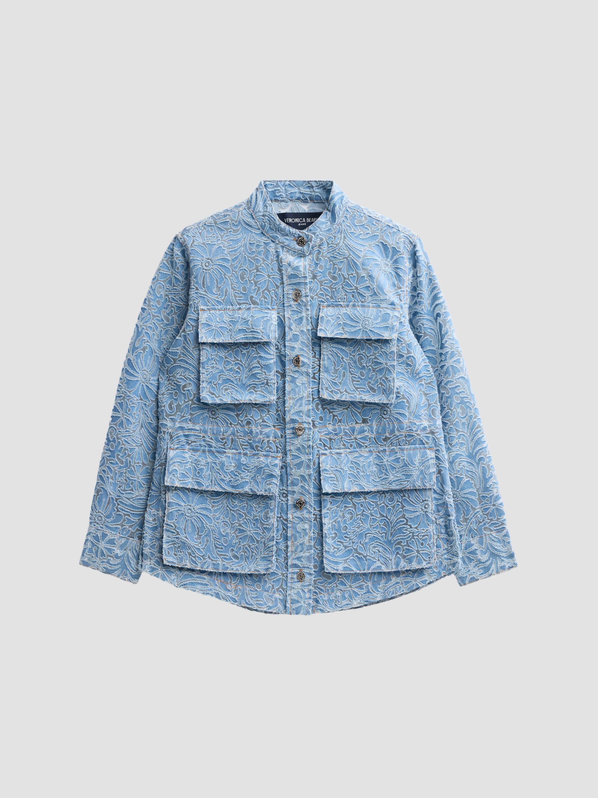Veronica Beard Women's Lane Floral Burnout Denim Jacket - Lakeshore | Thumbnail 6