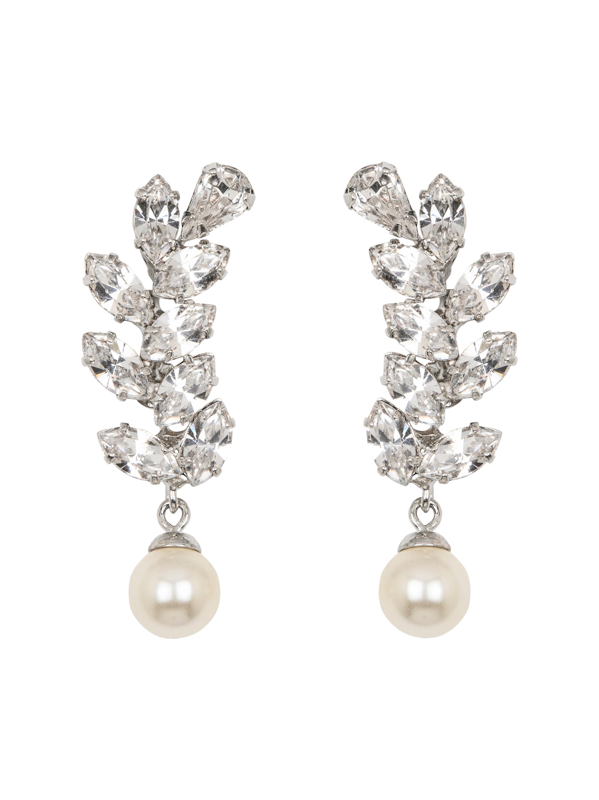 Jennifer Behr Women's Verla Rhodium-Plated, Crystal & Imitation Pearl Drop Earrings - Silver