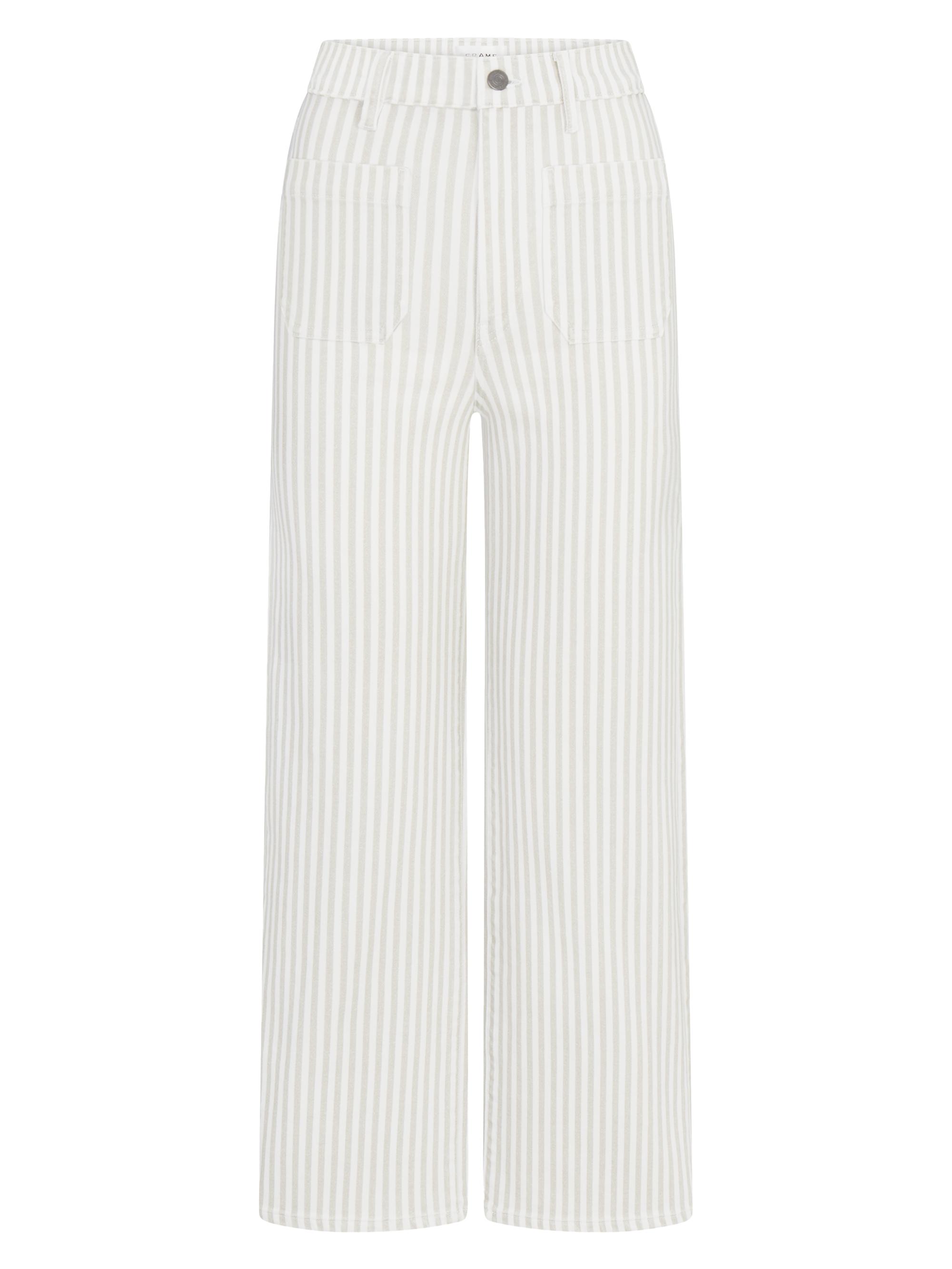 FRAME Women's The Anchor Striped Pants - Flax Stripe