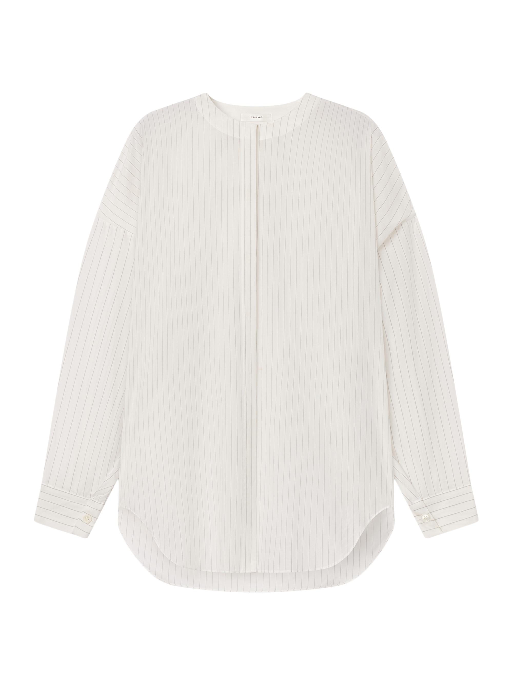FRAME Women's The Gallery Cotton-Silk Shirt - Cream Multi