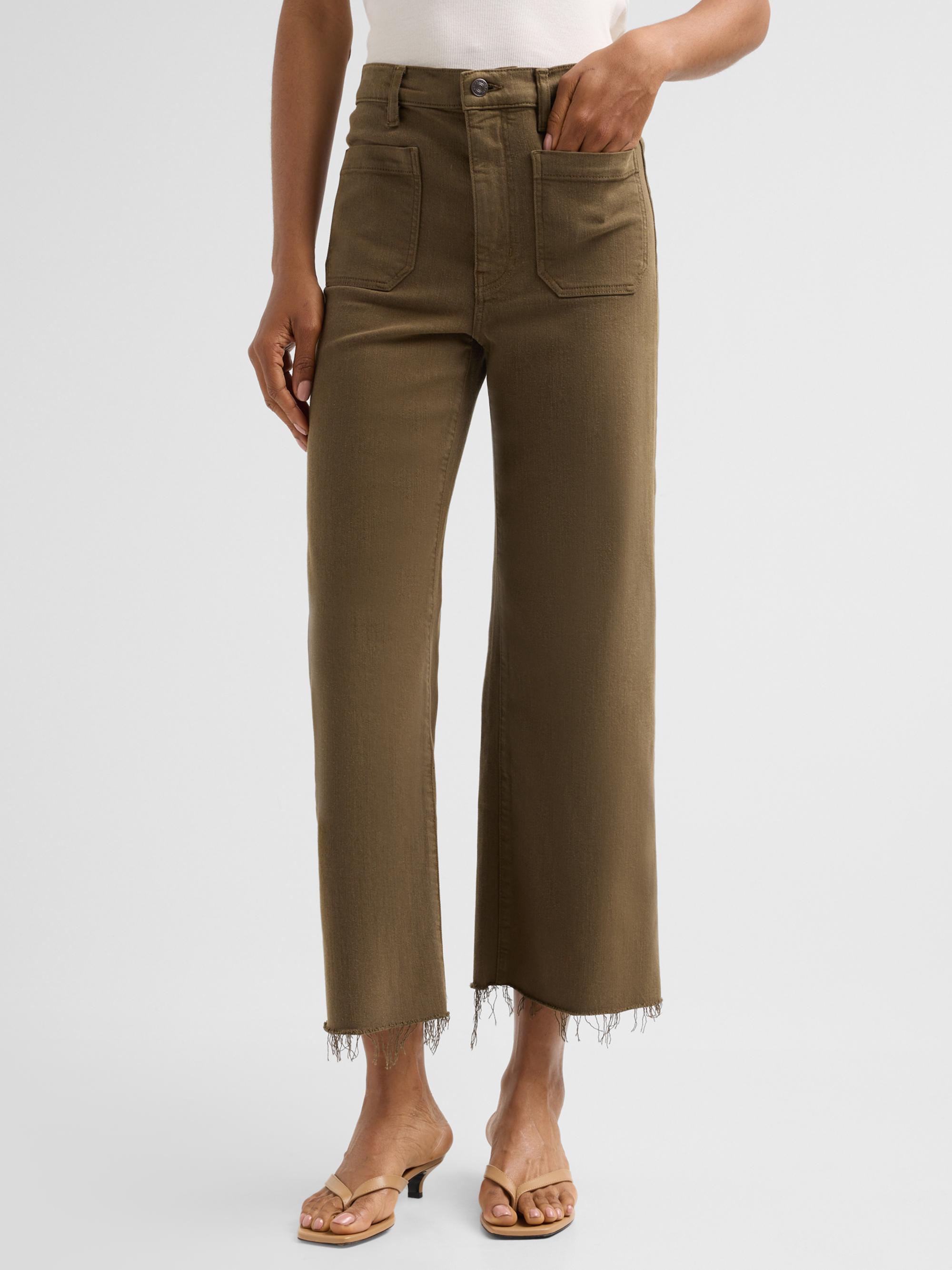 FRAME Women's The Anchor Crop Patch Pocket Jeans - Sagebrush | Thumbnail 4