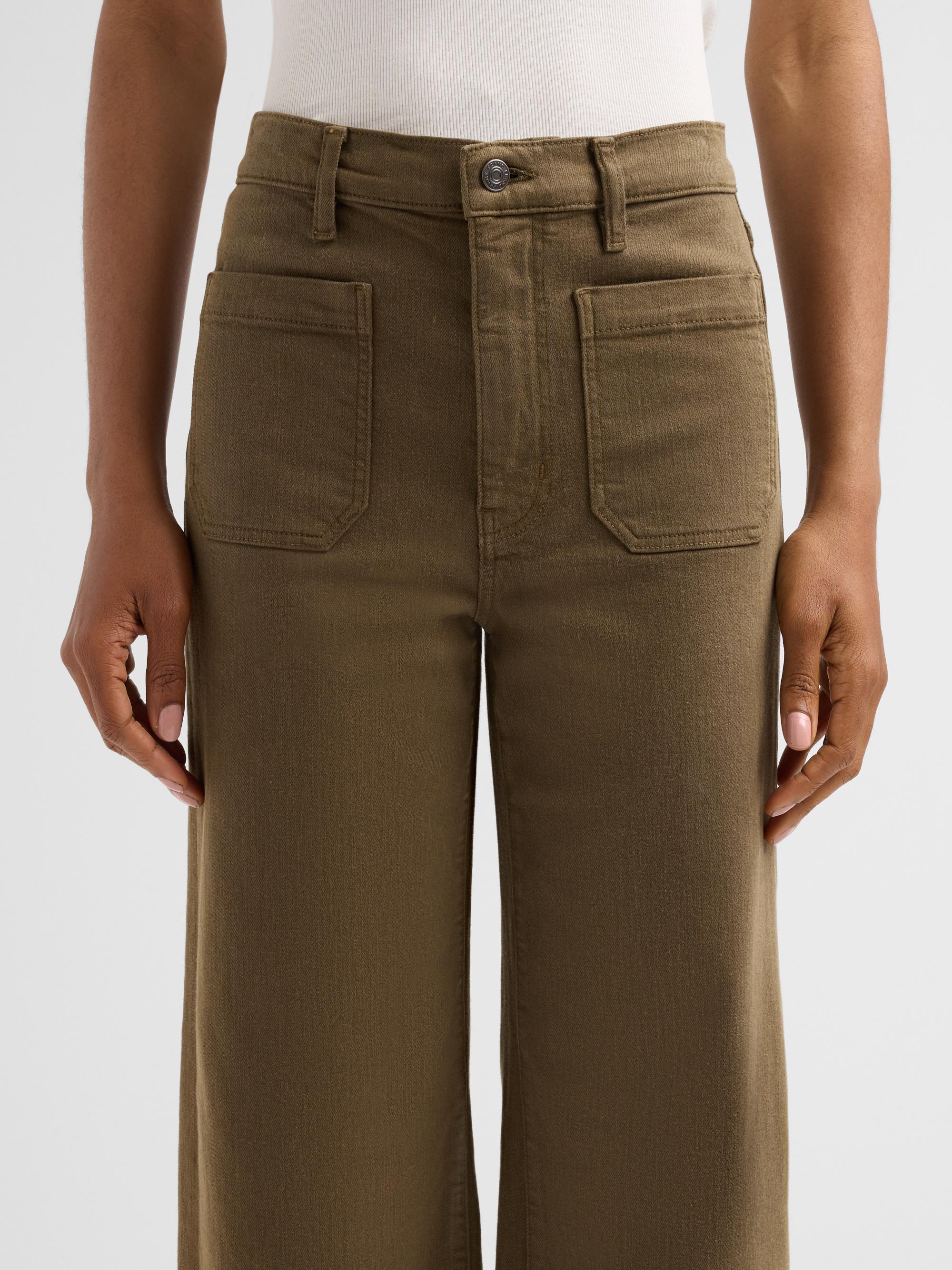 FRAME Women's The Anchor Crop Patch Pocket Jeans - Sagebrush | Thumbnail 5